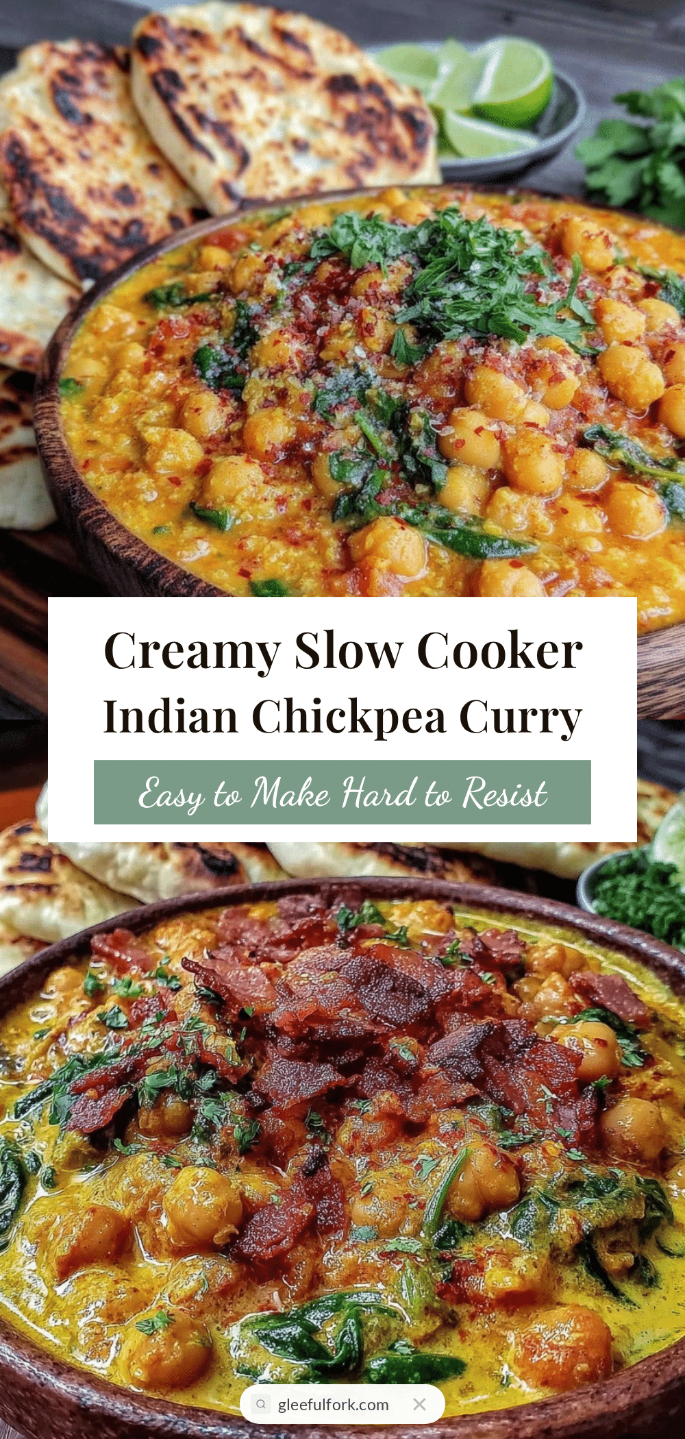 creamy slow cooker indian chickpea curry recipe