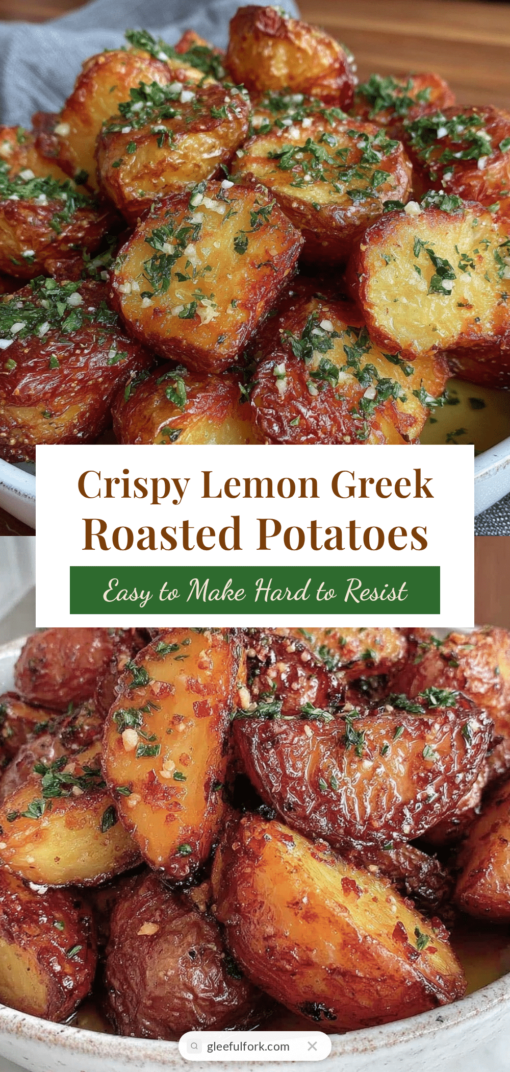 crispy lemon greek roasted potatoes recipe