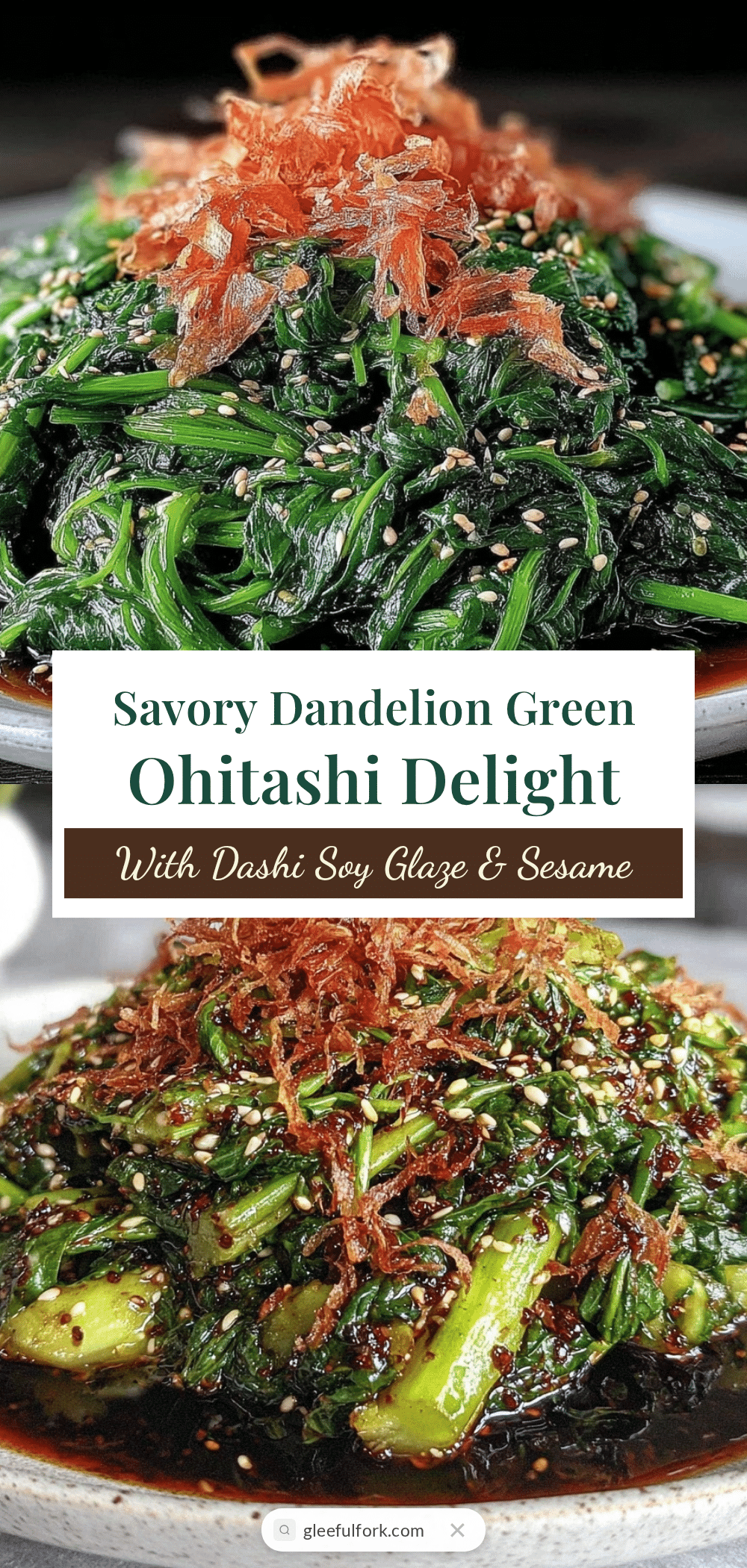 dandelion green ohitashi recipe