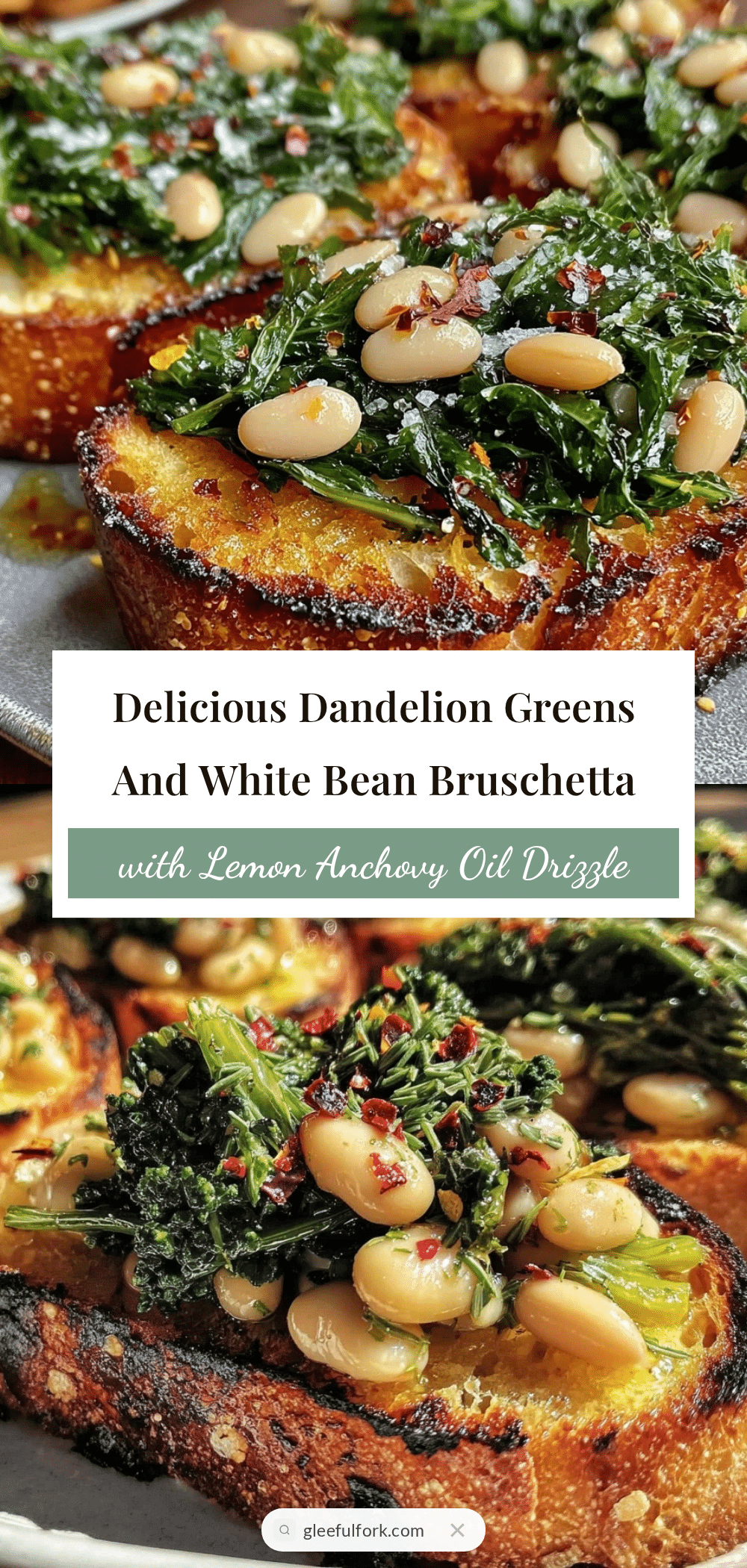 dandelion greens and white bean bruschetta recipe
