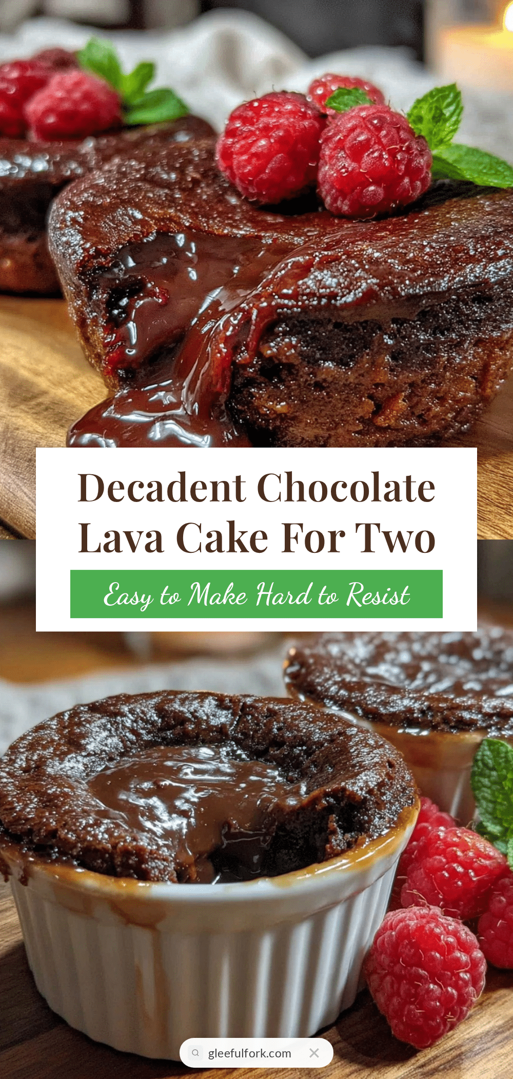 decadent chocolate lava cake for two recipe