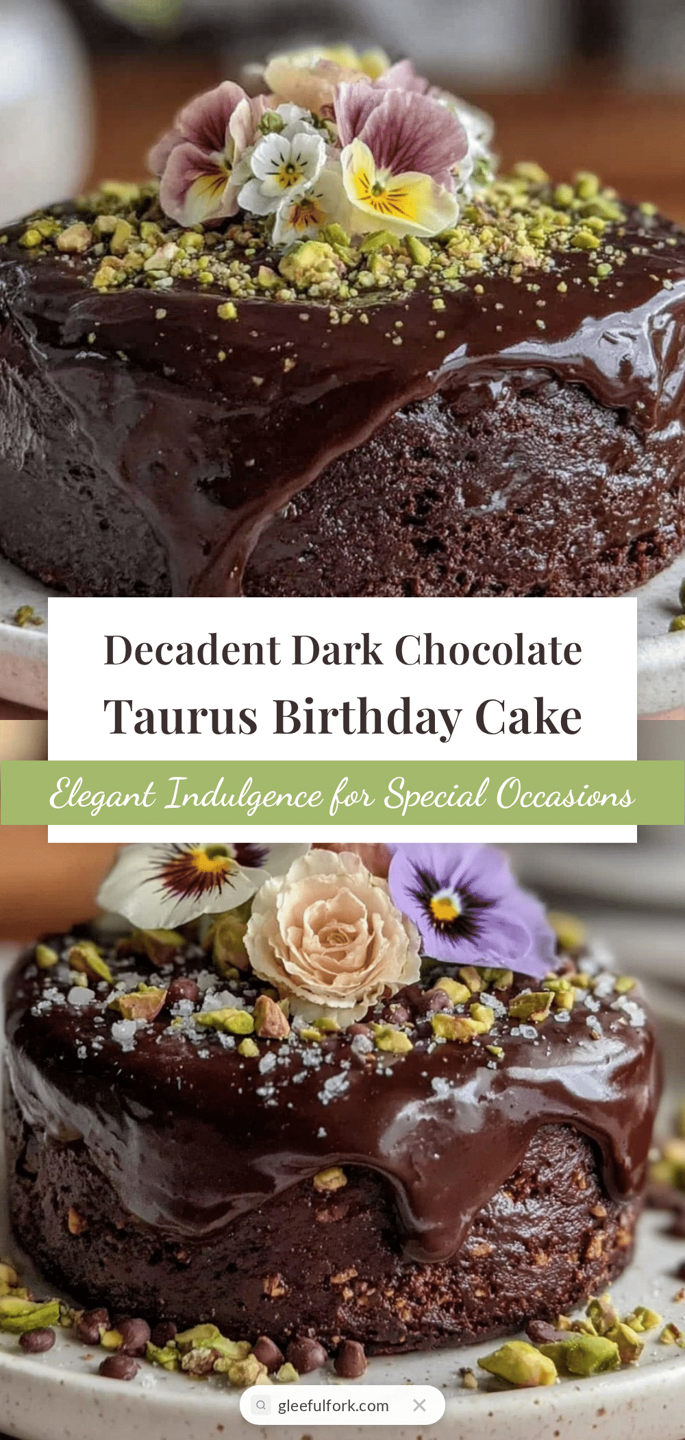 Decadent Taurus Birthday Cake for Two recipe