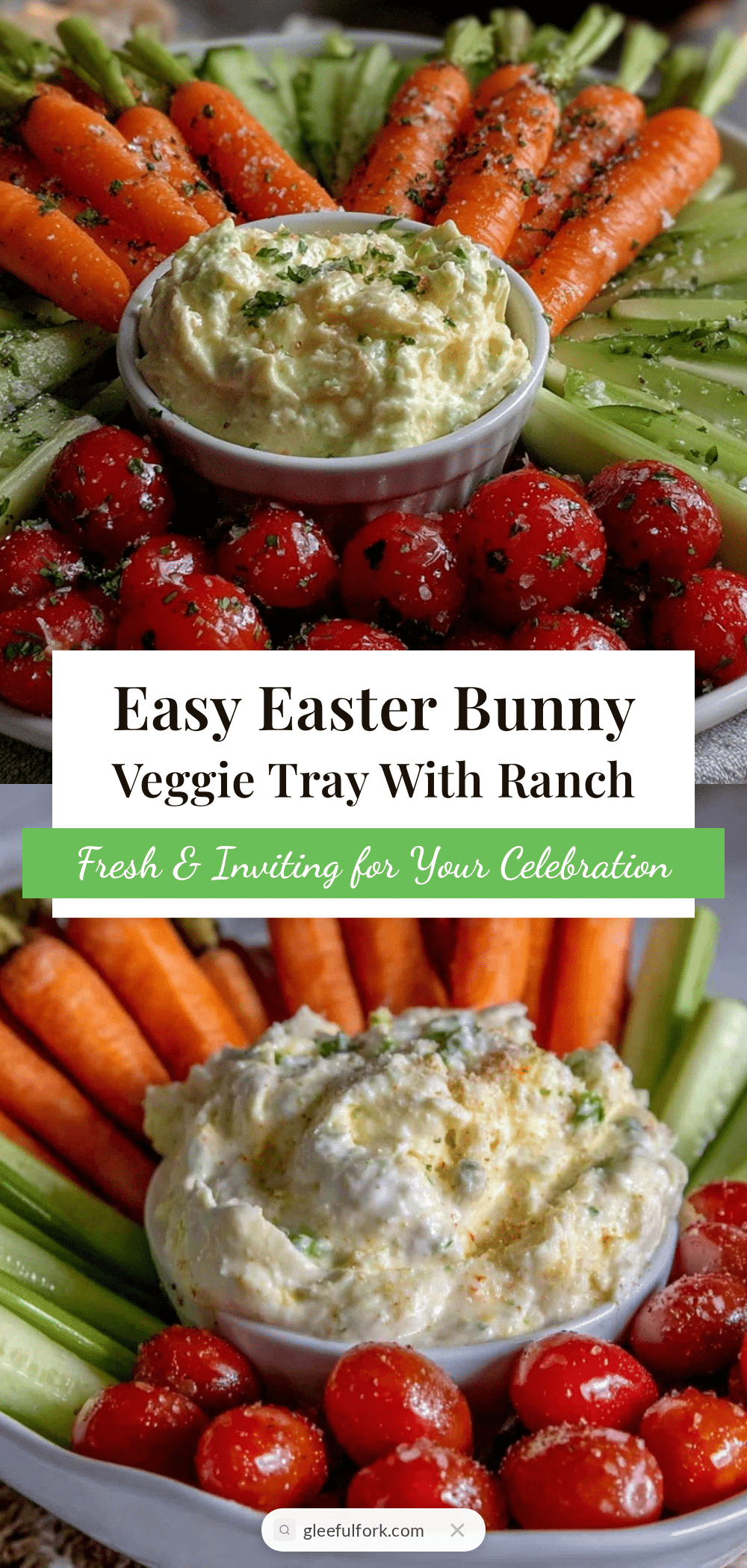 Easy Easter Bunny Veggie Tray recipe