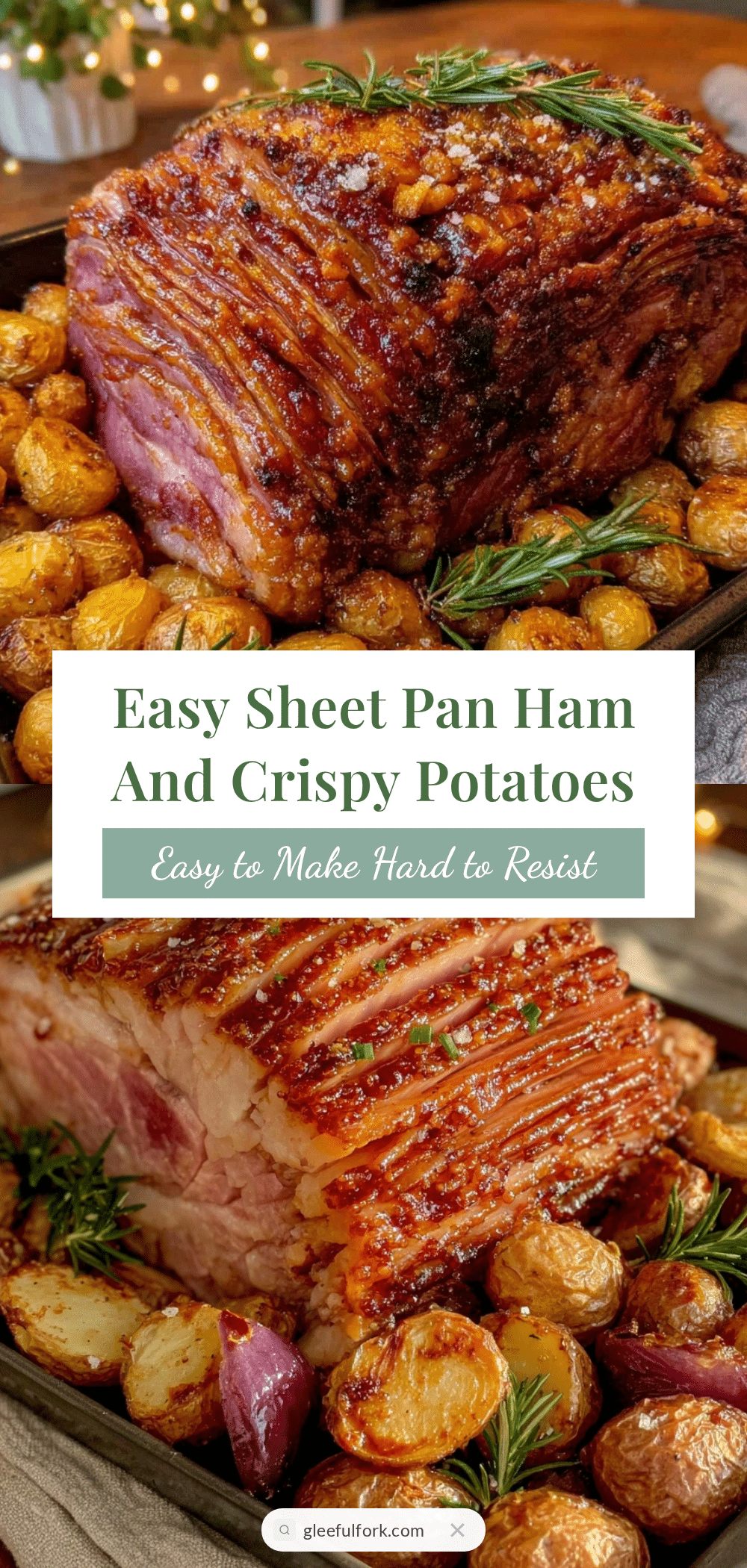 easy sheet pan ham and crispy potatoes recipe