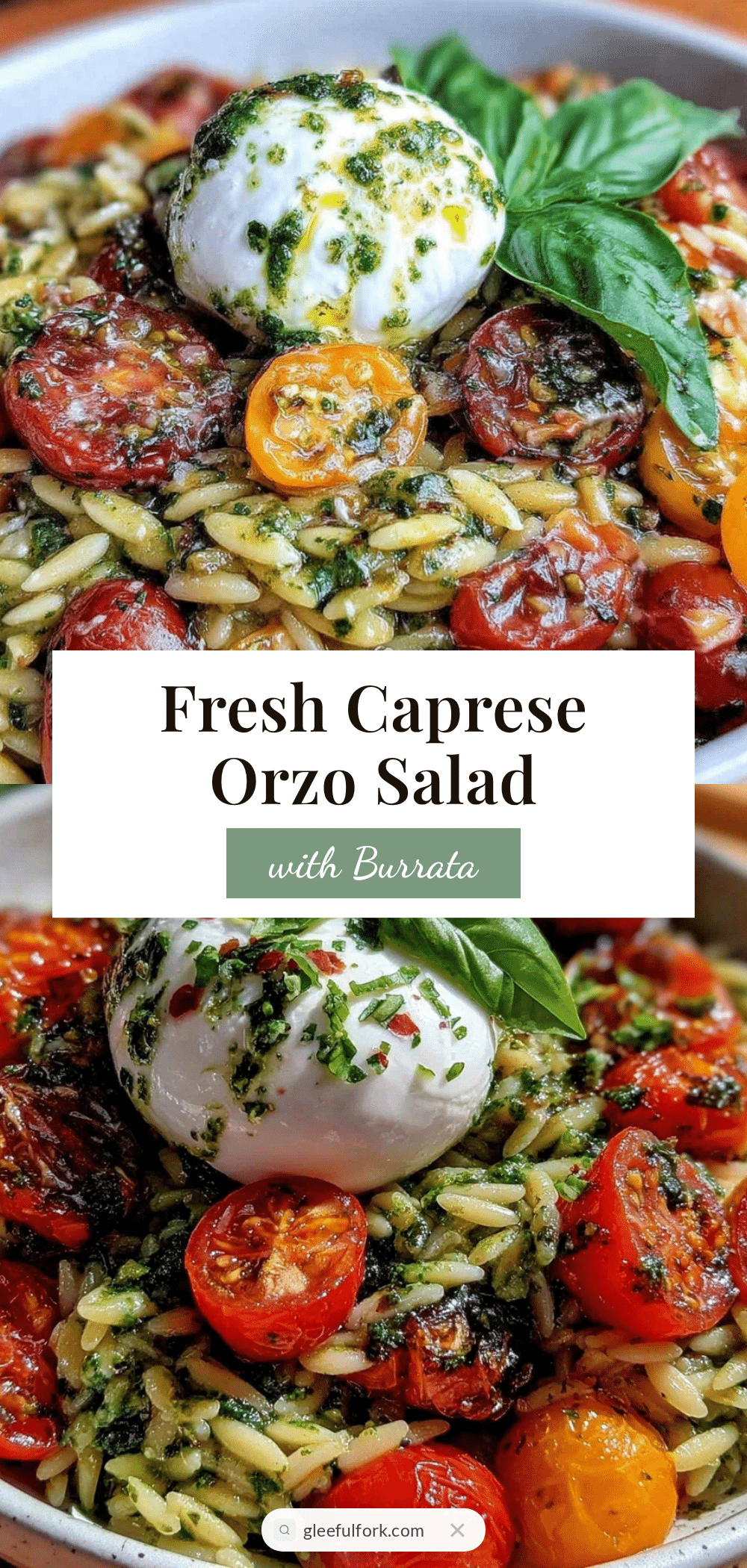 fresh caprese pesto orzo salad recipe