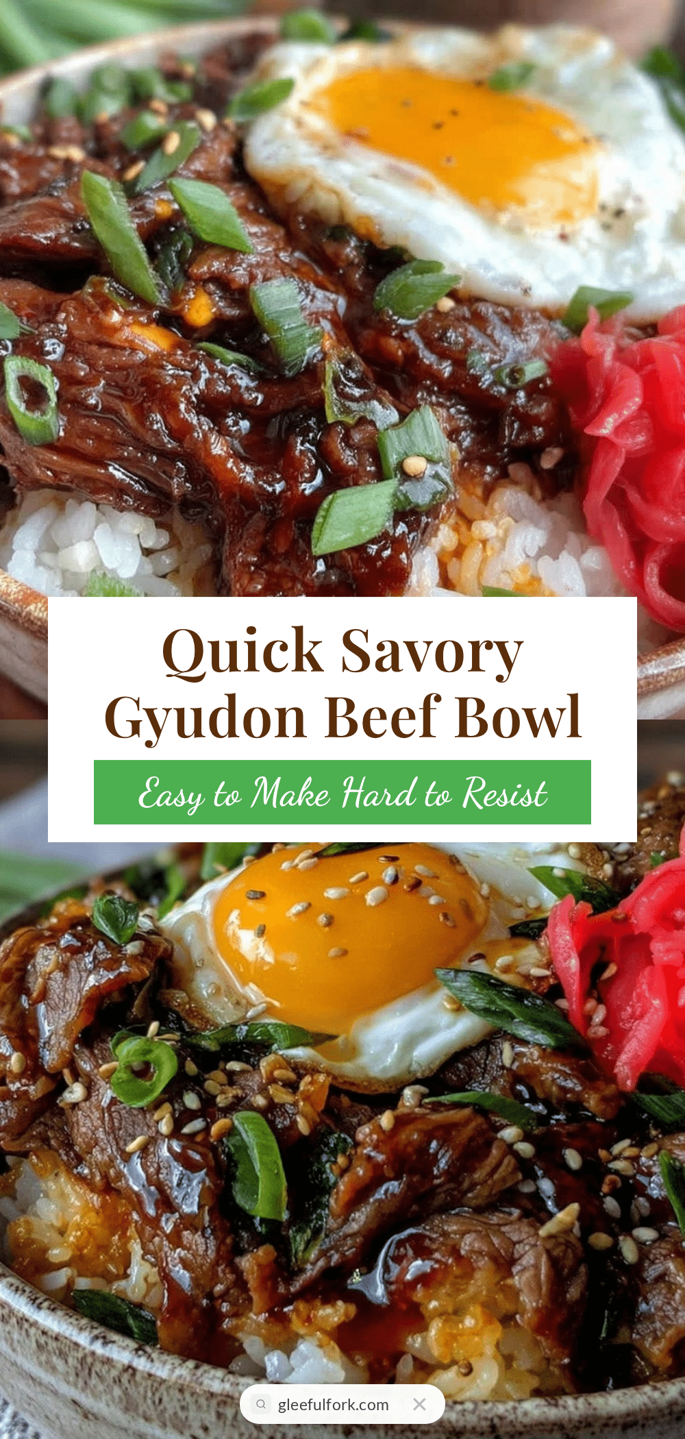 Japanese Gyudon Beef Rice Bowl recipe