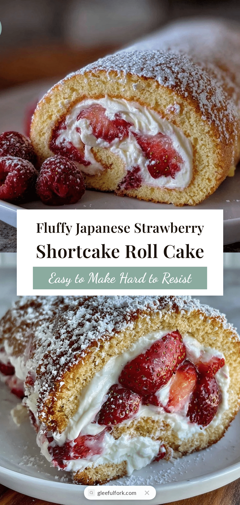 Japanese Strawberry Shortcake Roll Cake recipe