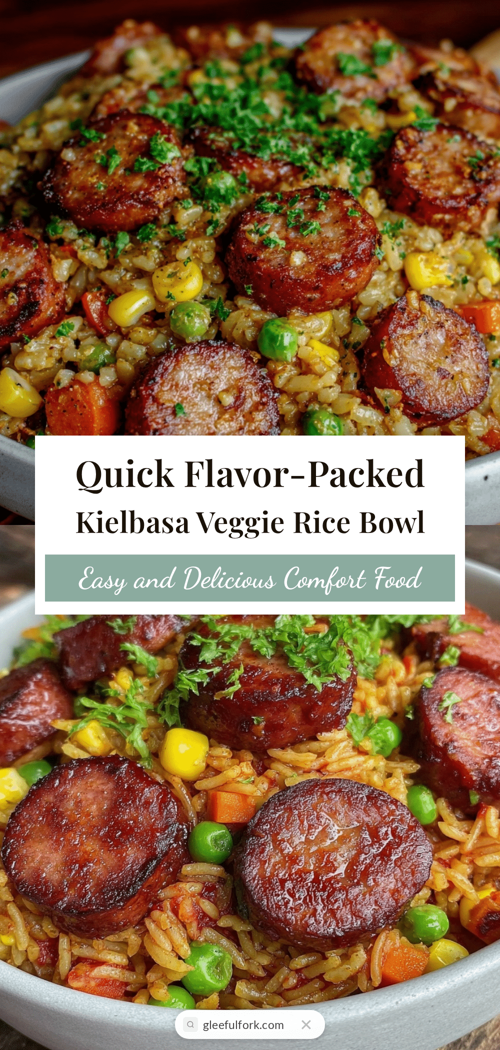 kielbasa and veggie rice bowl recipe