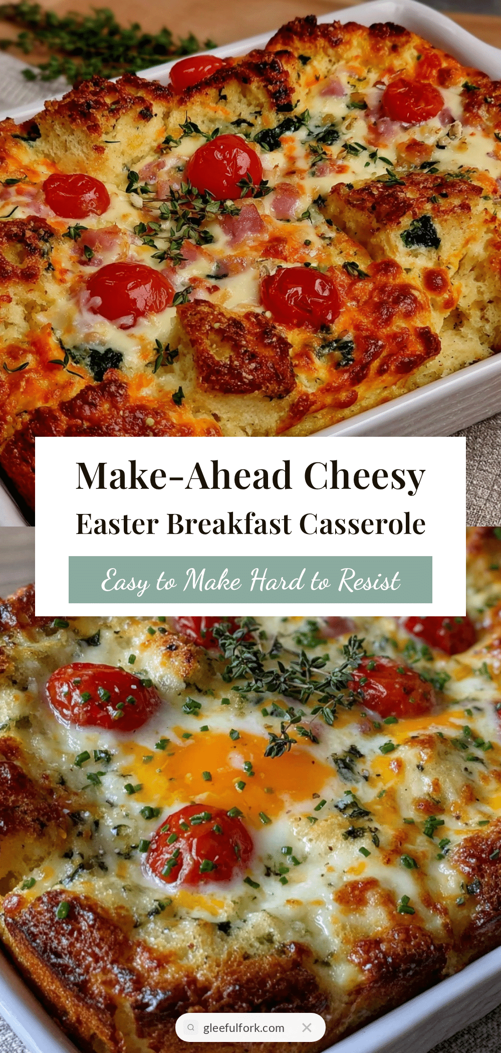 make-ahead cheesy Easter breakfast casserole recipe