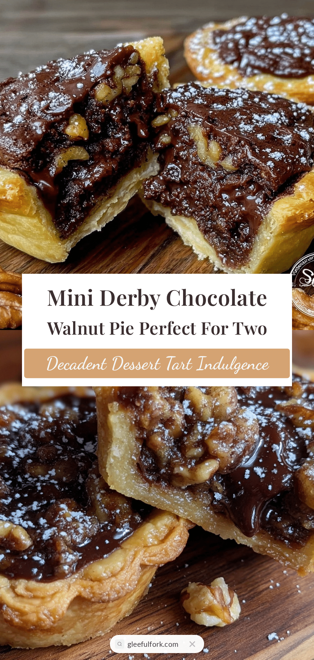 mini derby chocolate walnut pie recipe