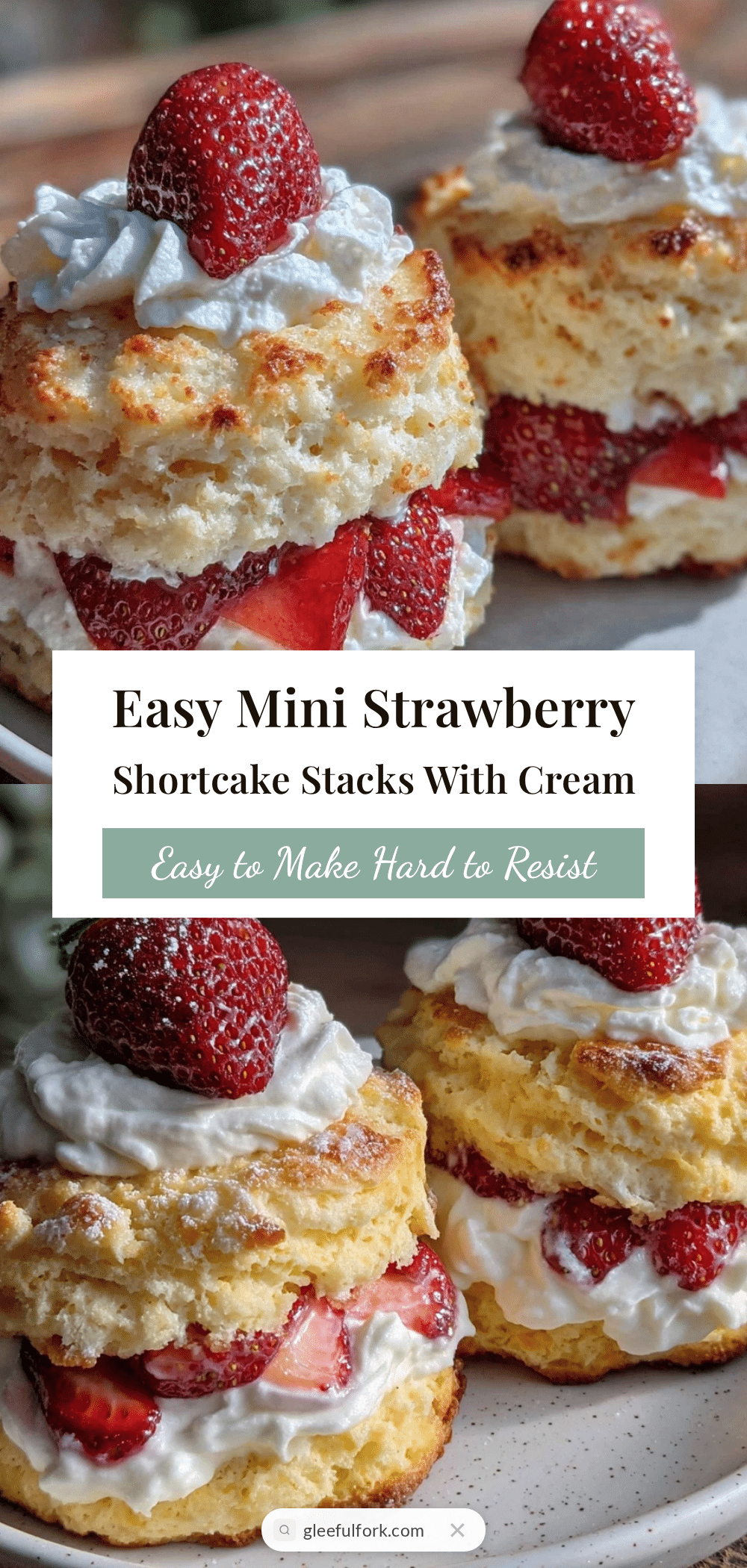 mini strawberry shortcake stacks recipe