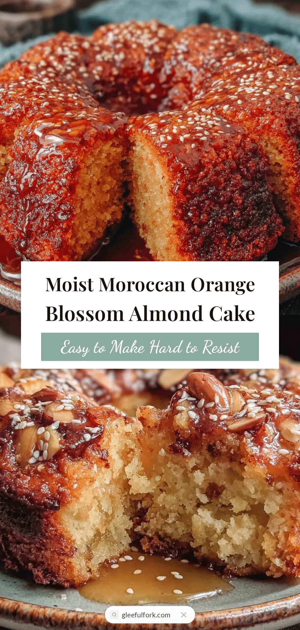 moroccan orange blossom almond cake recipe