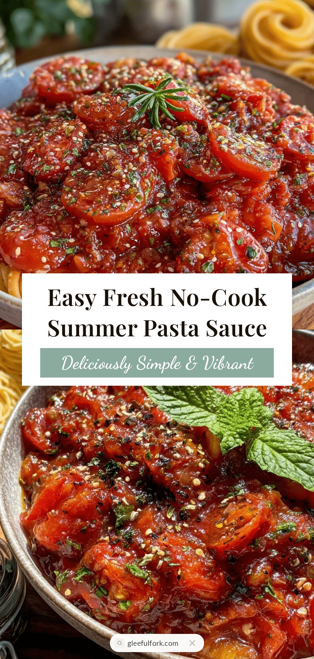 no-cook summer pasta sauce recipe
