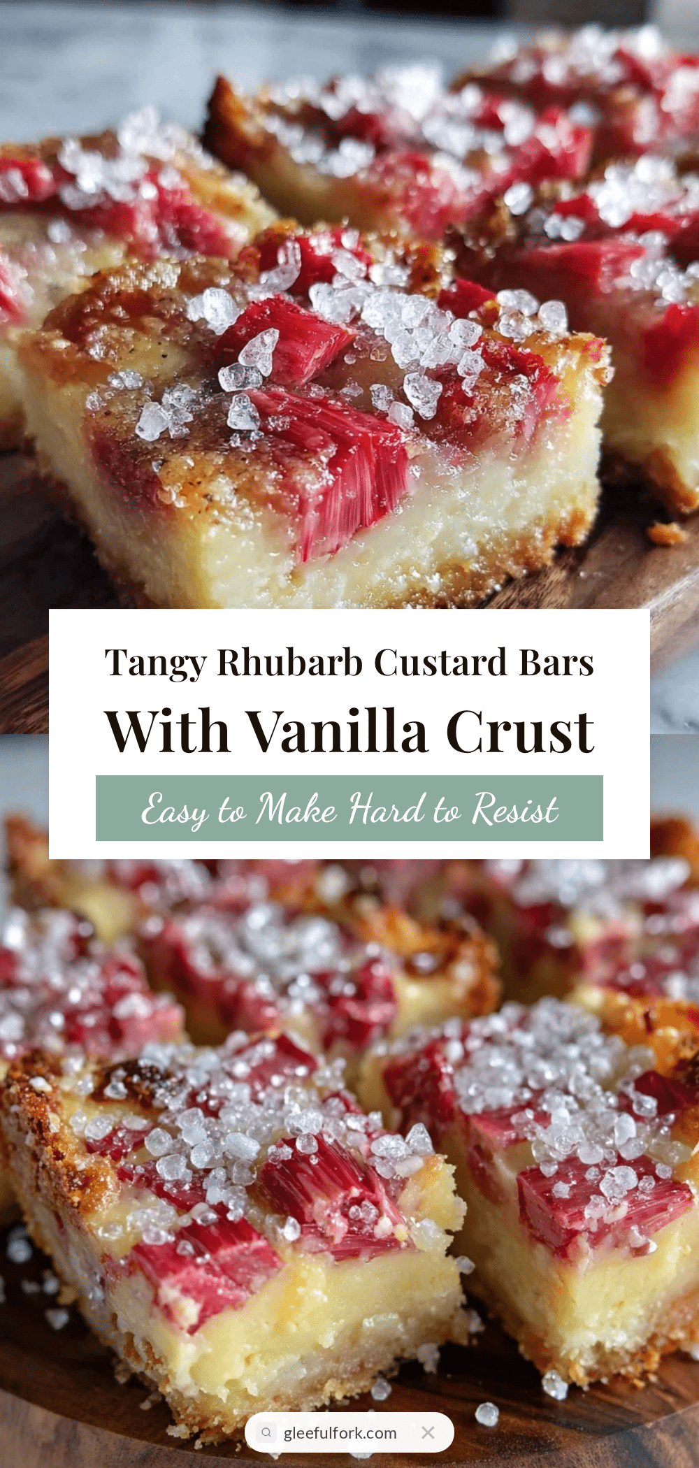 Norwegian Rhubarb Custard Bars recipe