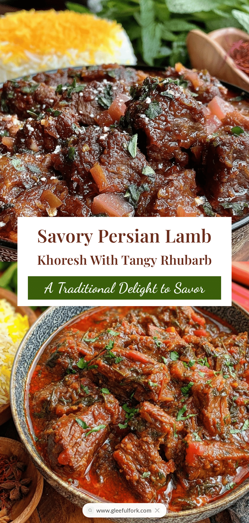 Persian rhubarb and lamb khoresh stew recipe