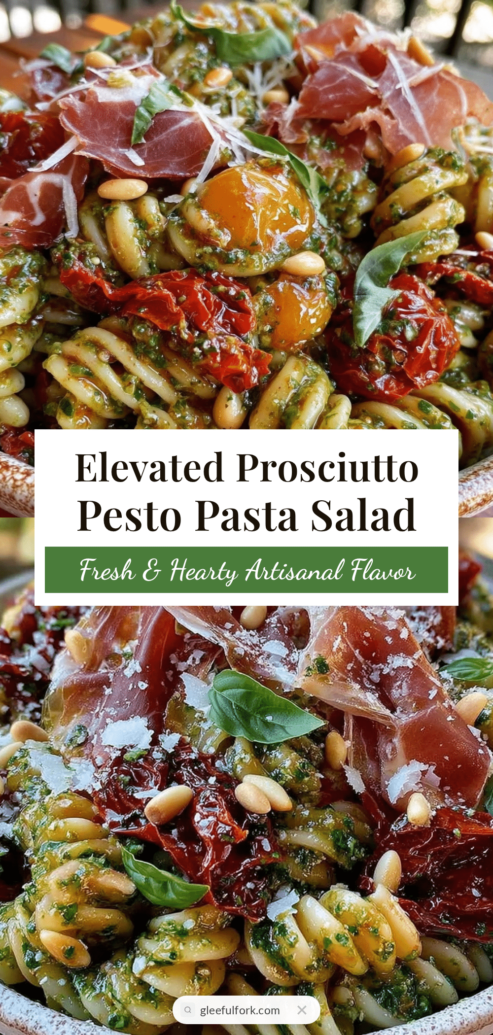 picnic pasta salad with prosciutto and pesto recipe