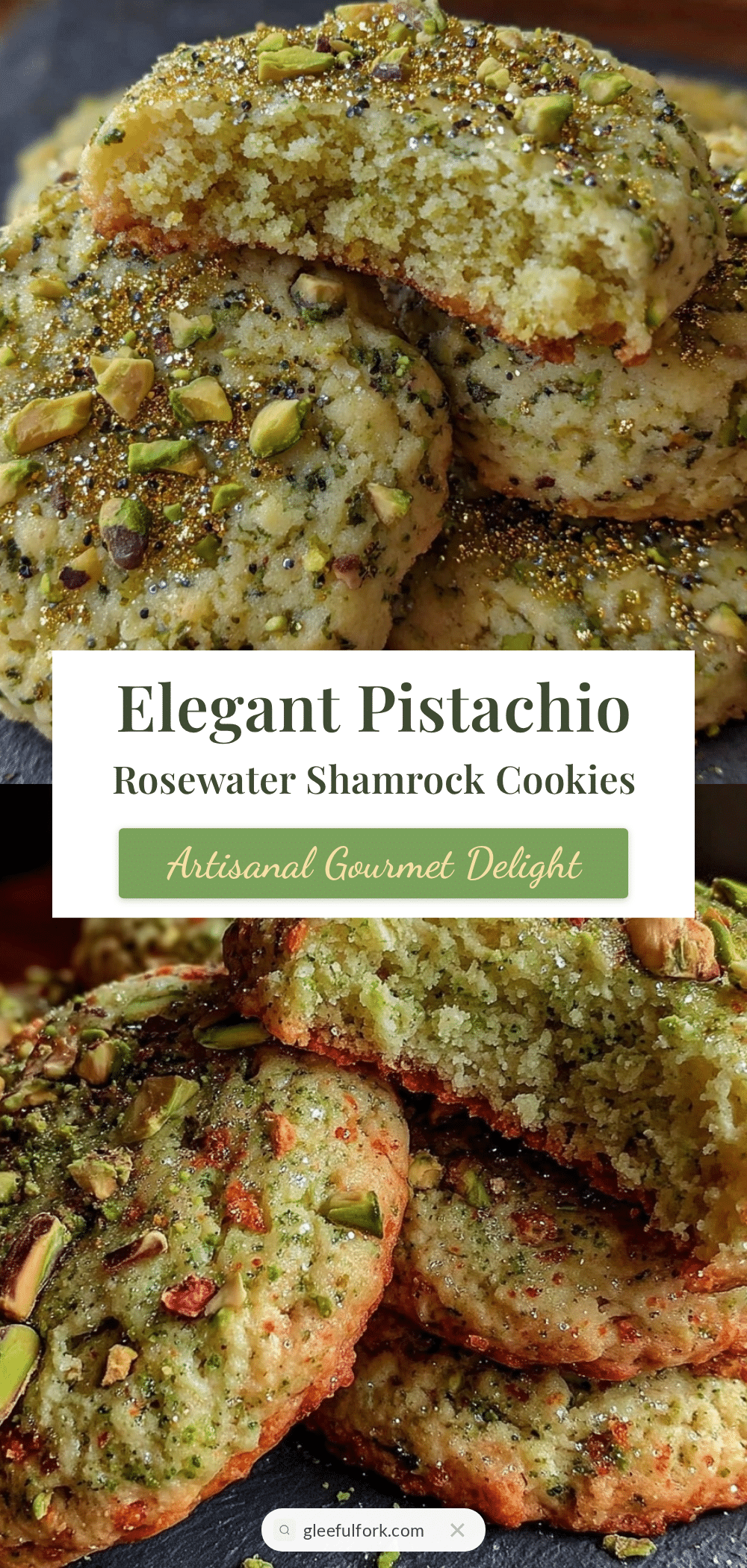 pistachio and rosewater shamrock cookies recipe