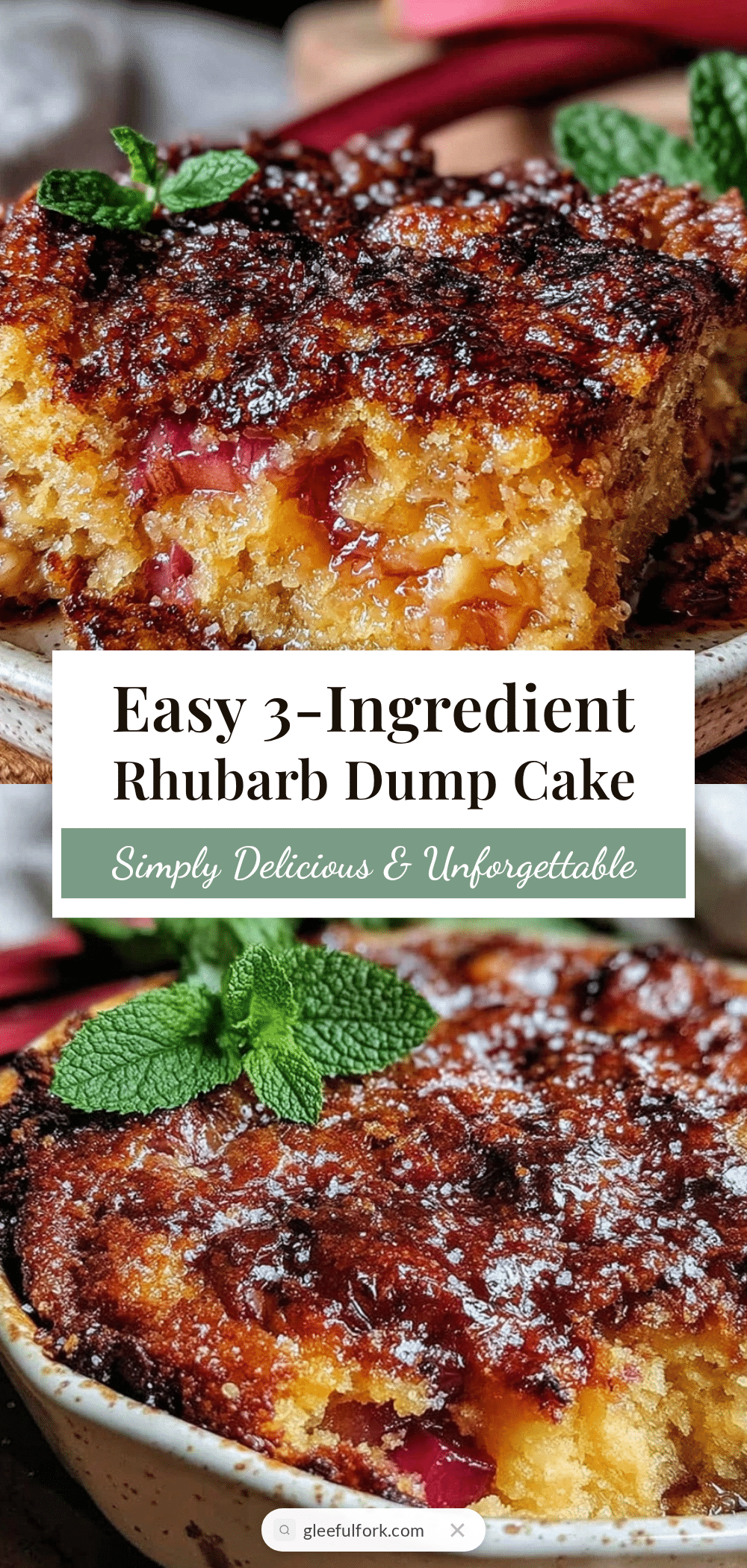 rhubarb dump cake recipe