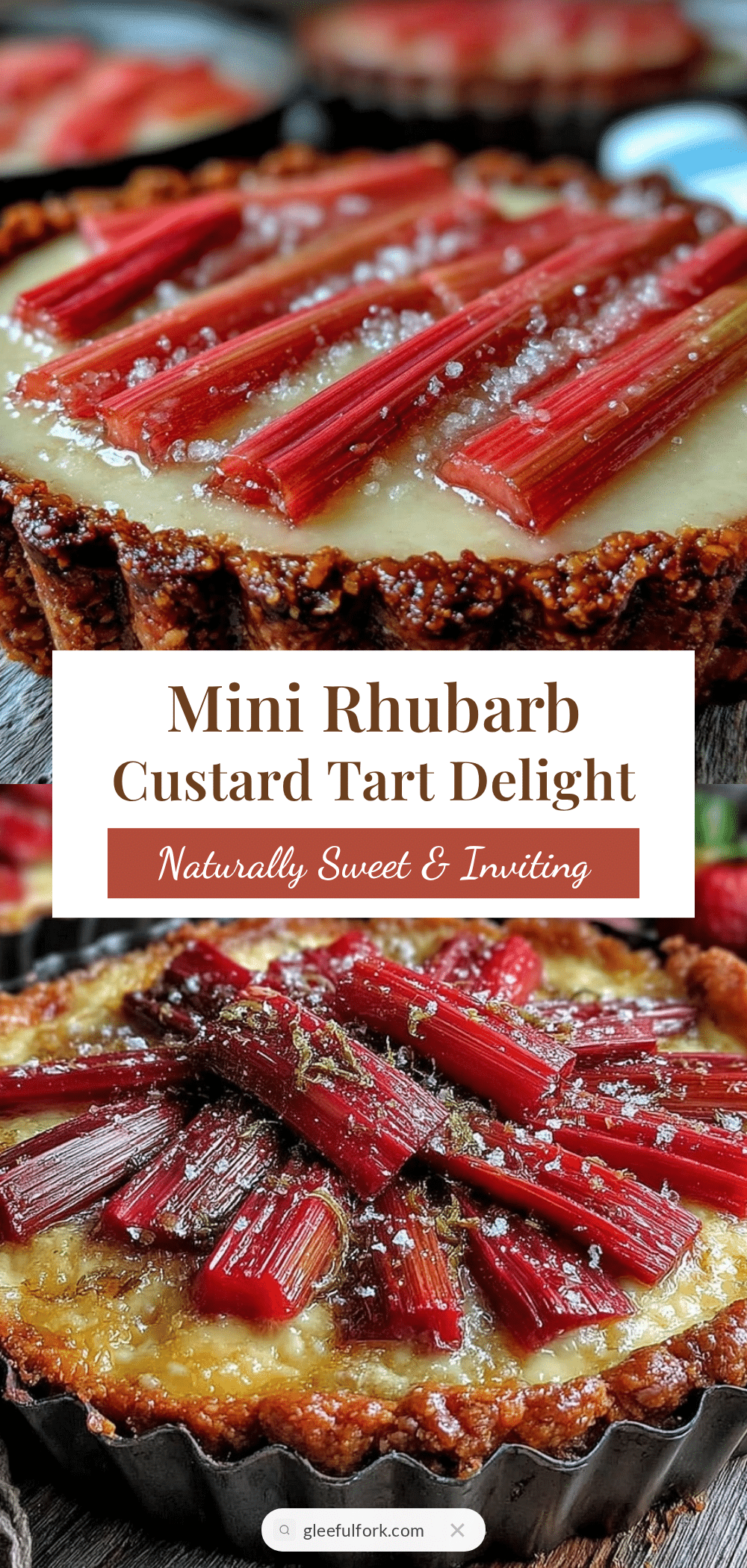 small rhubarb custard tart for two recipe