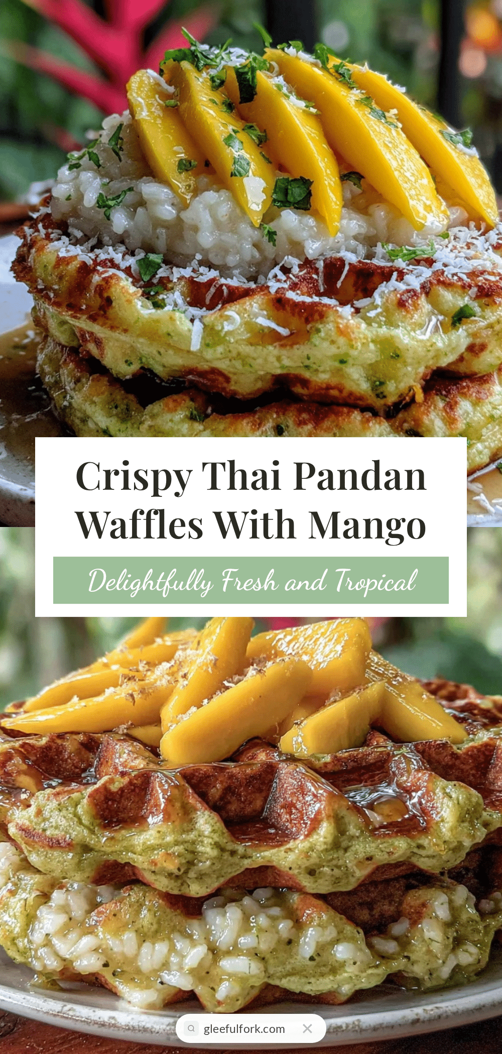 thai pandan coconut milk waffles recipe