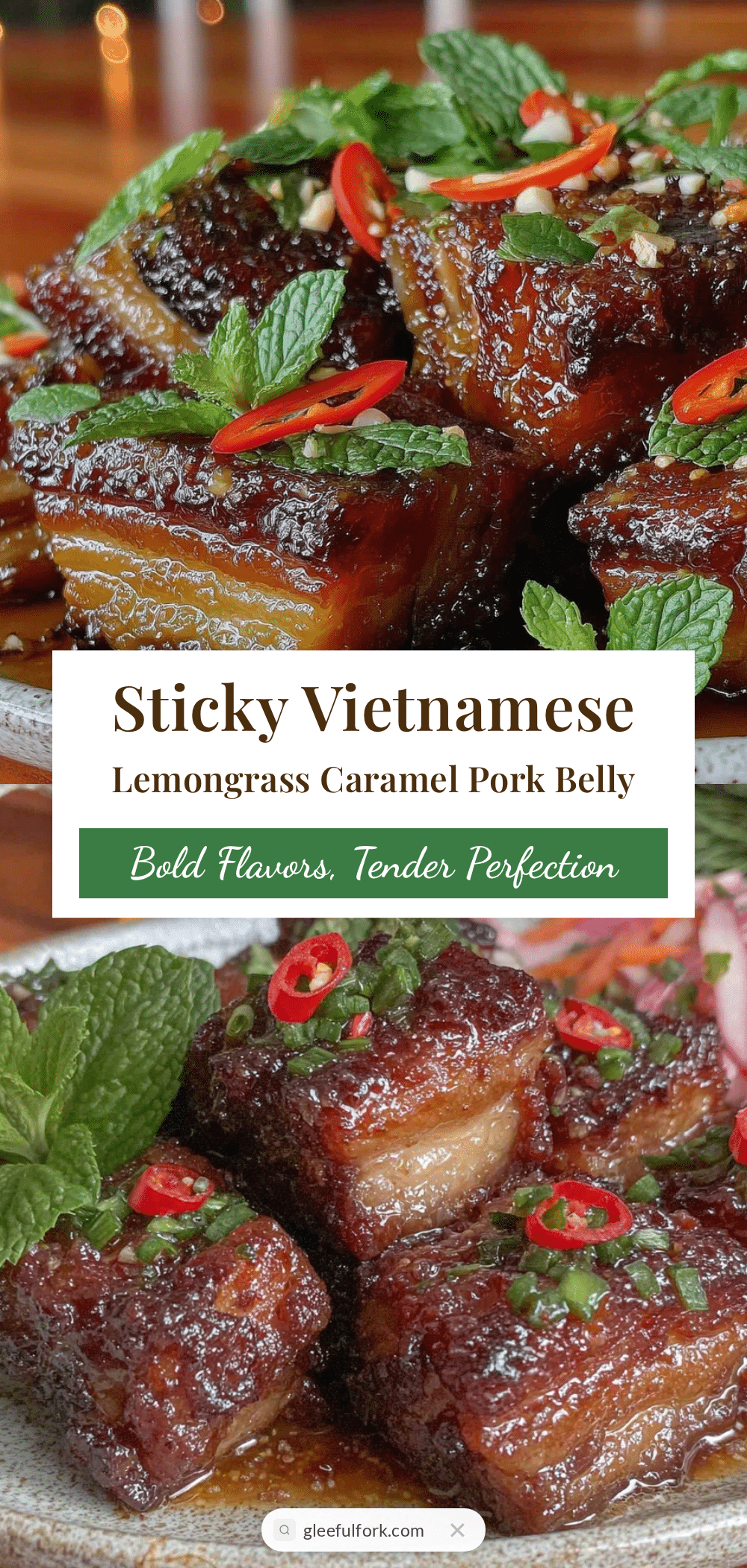 Vietnamese lemongrass caramel braised pork belly recipe