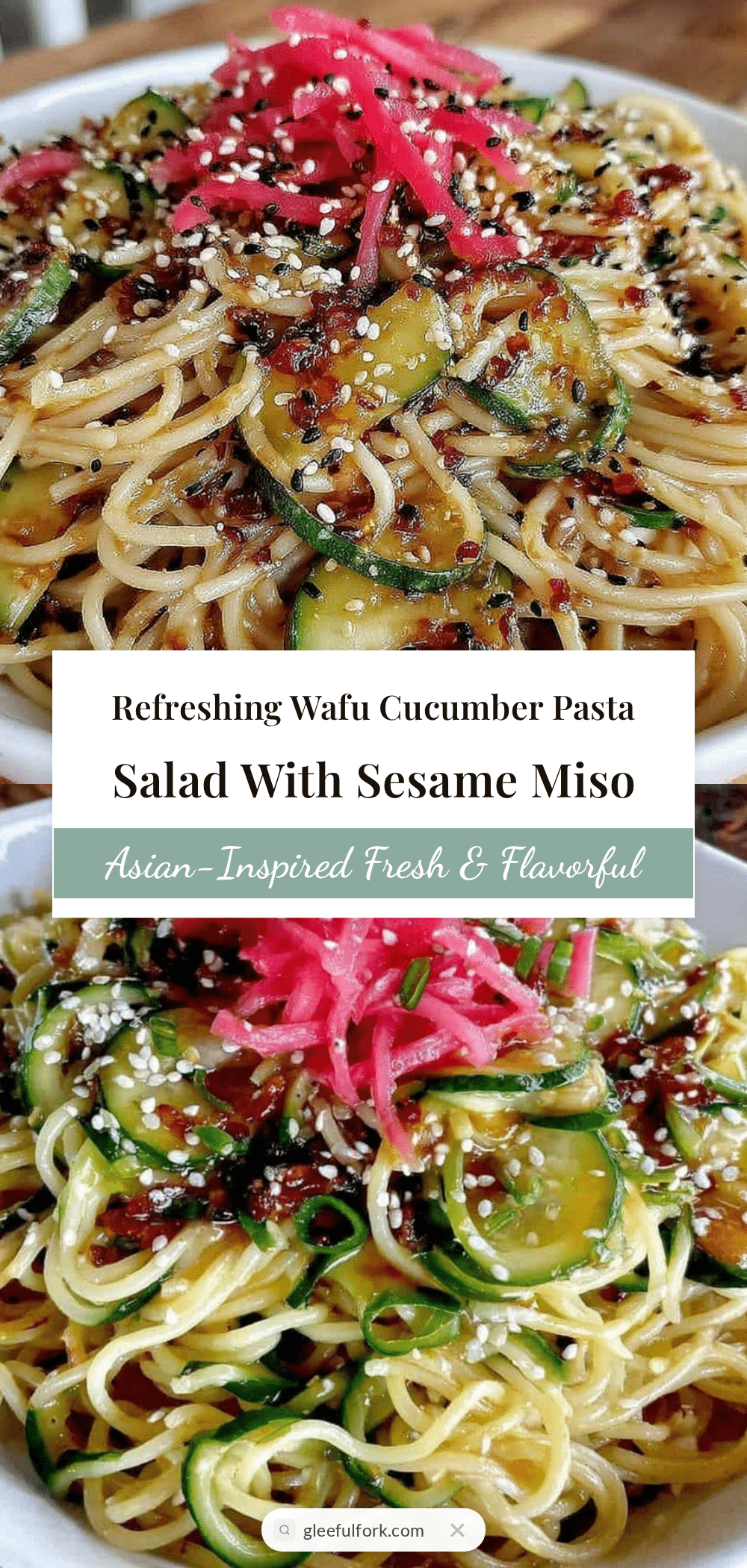 wafu cucumber pasta salad recipe