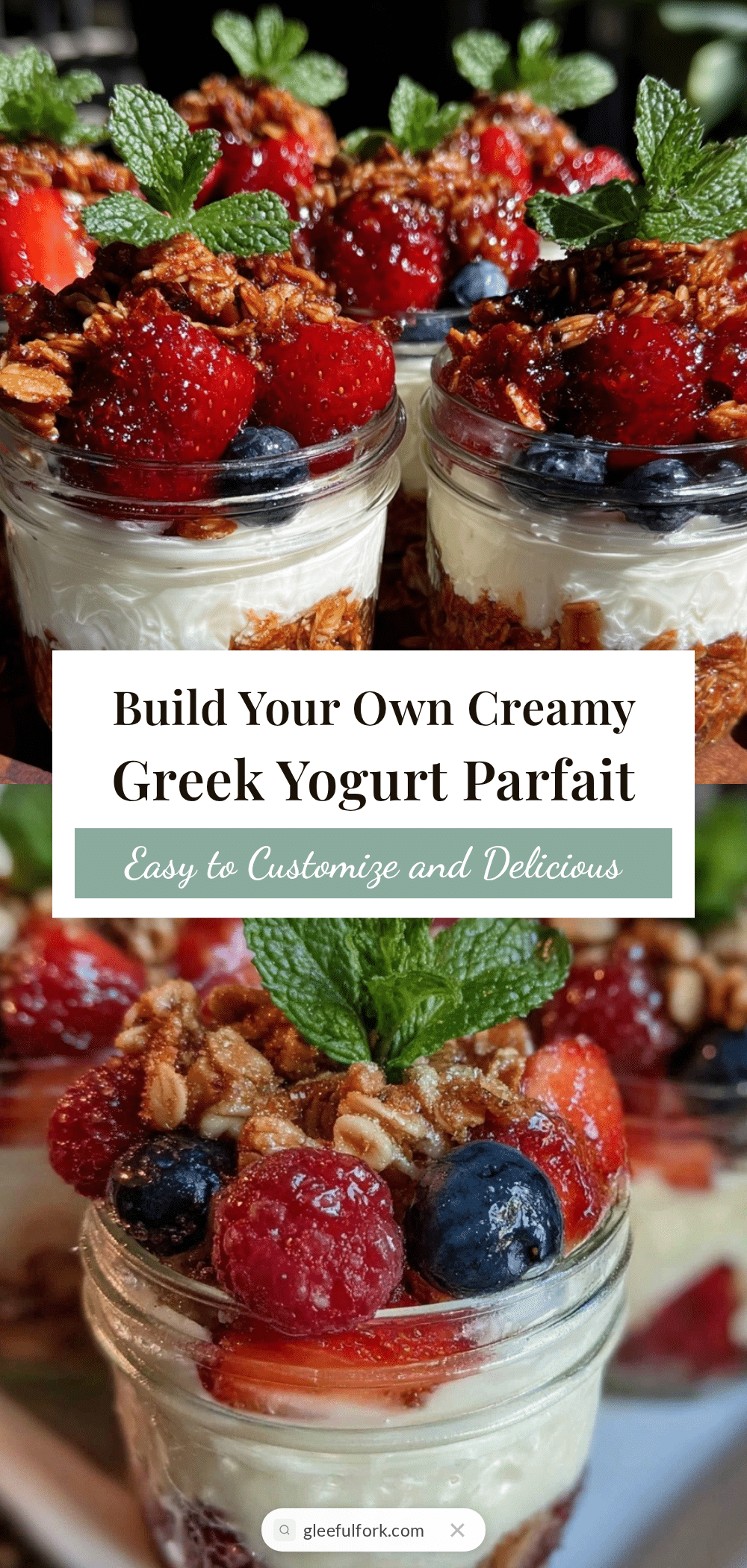 build-your-own Greek yogurt parfait bar recipe