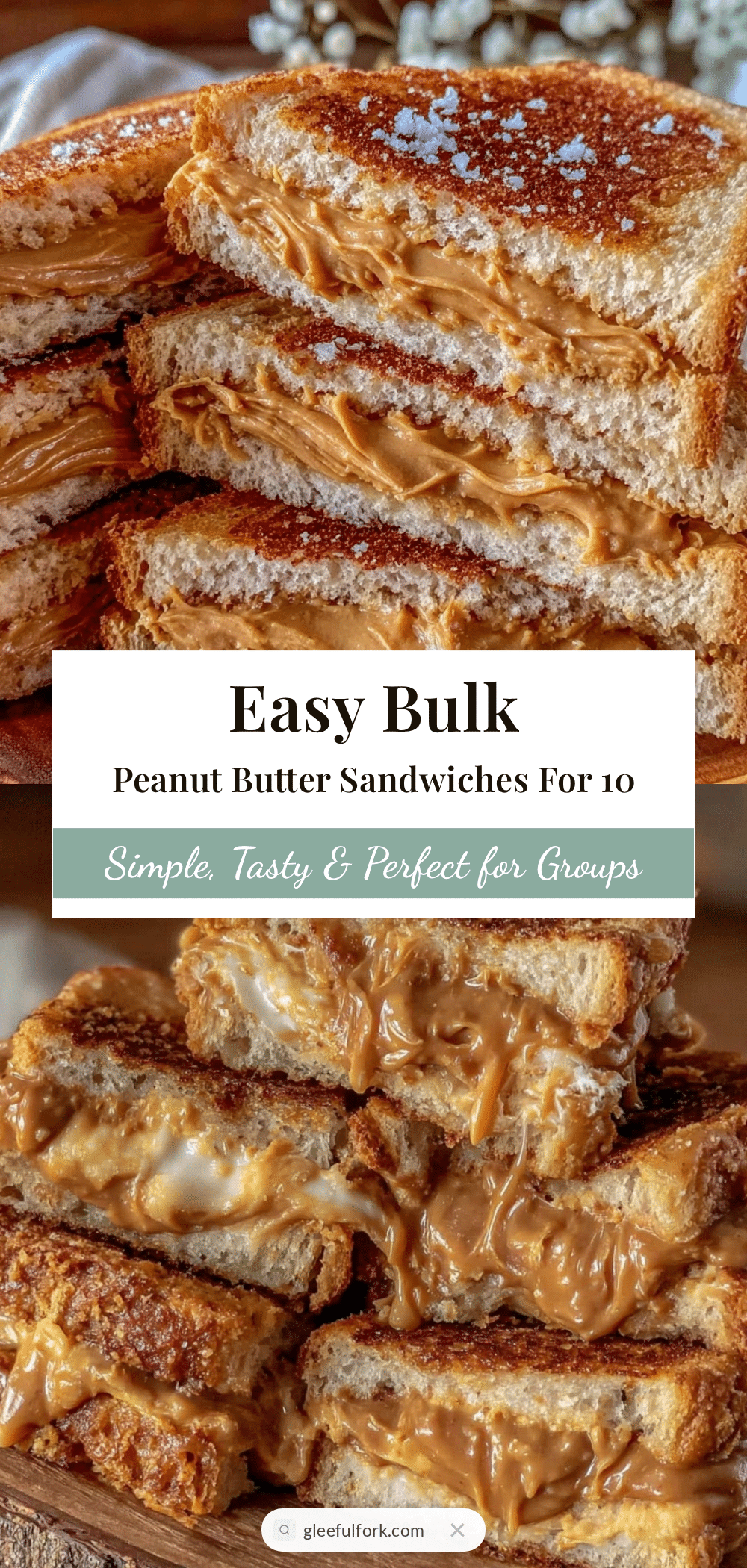 bulk peanut butter sandwiches recipe