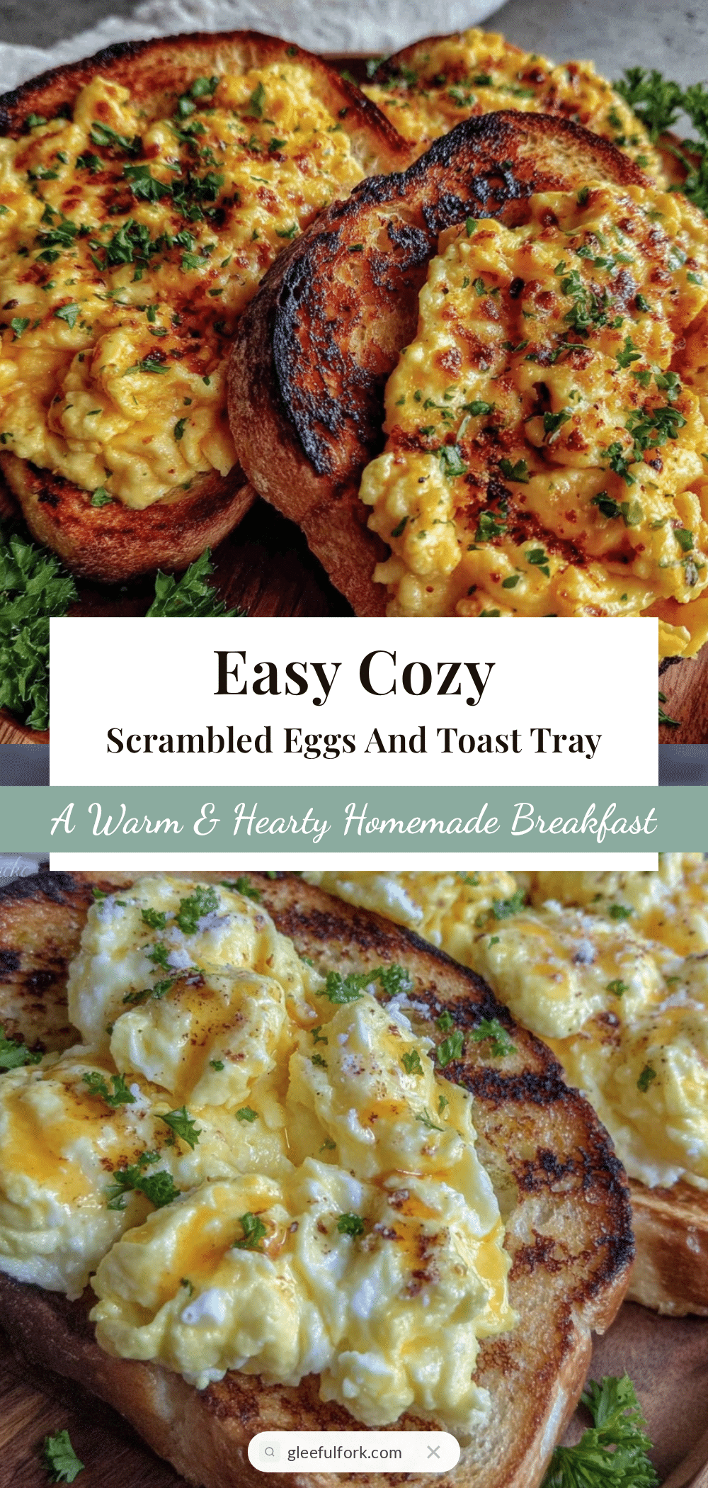 cozy scrambled eggs and toast breakfast tray recipe