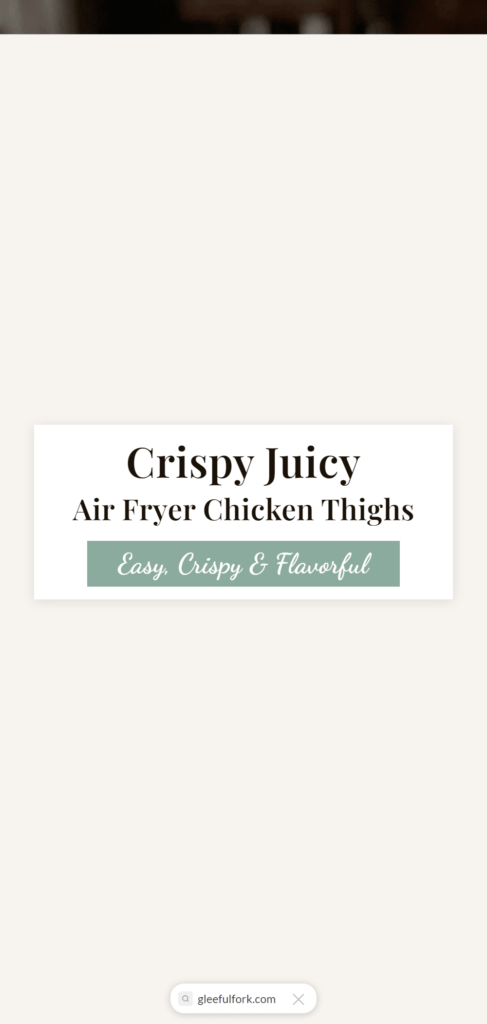 crispy air fryer chicken thighs recipe