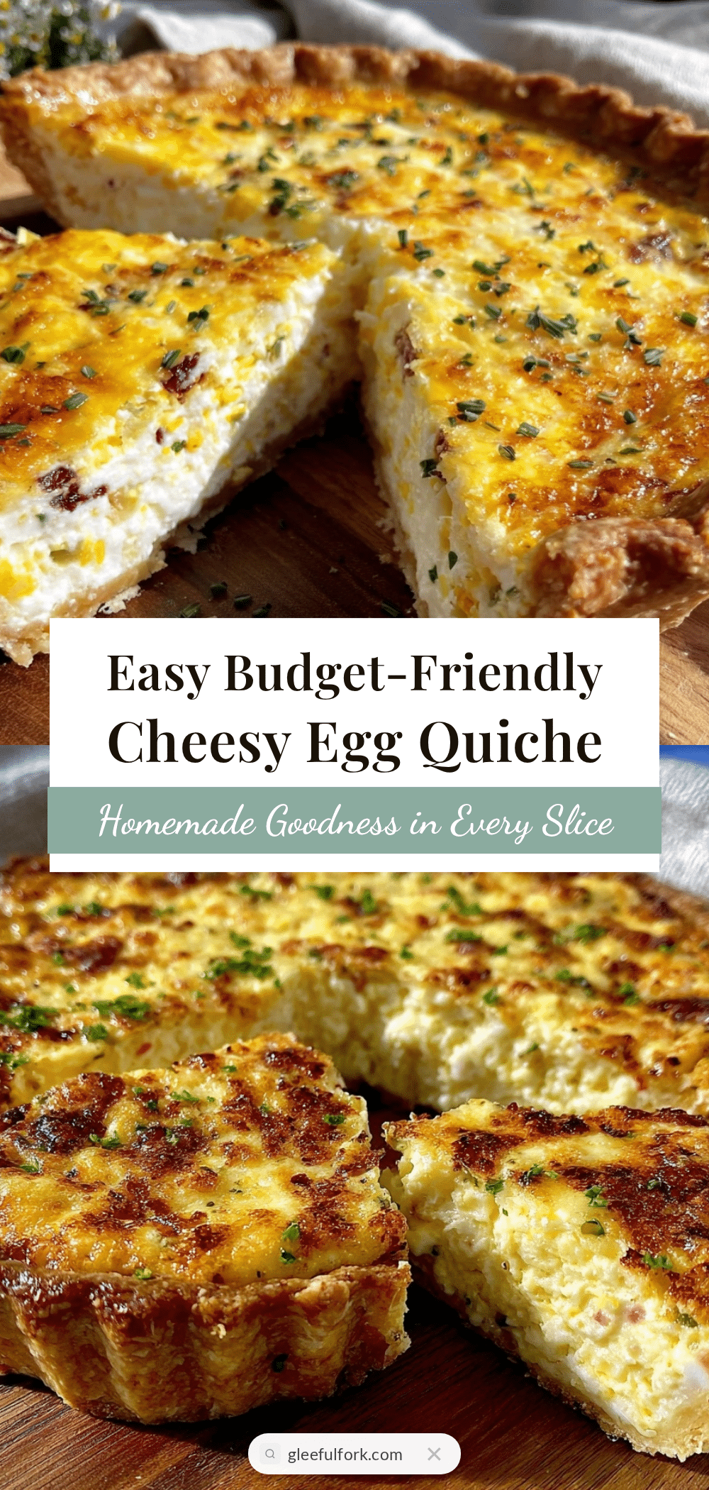 easy budget-friendly cheesy egg quiche recipe