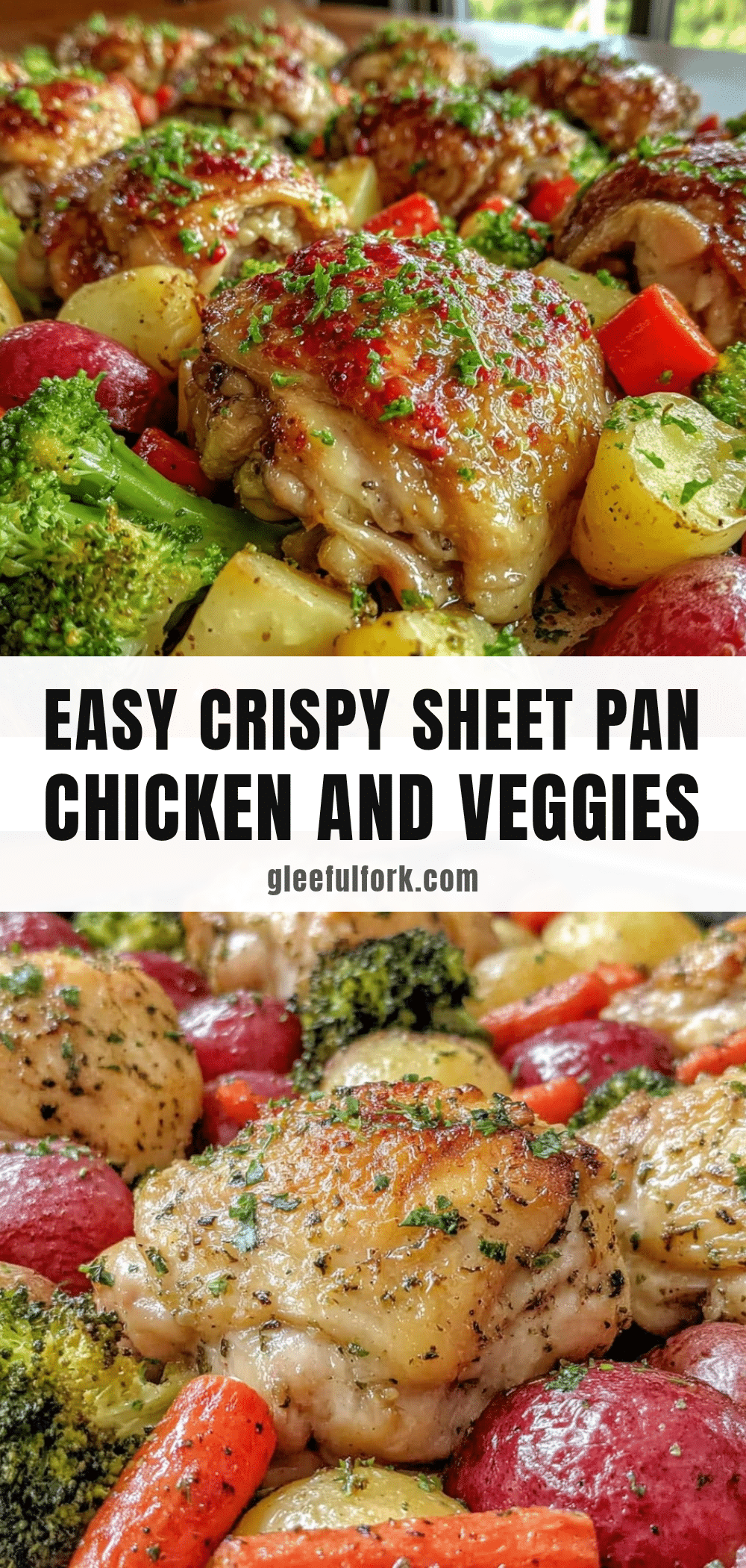 easy crispy sheet pan chicken and veggies recipe