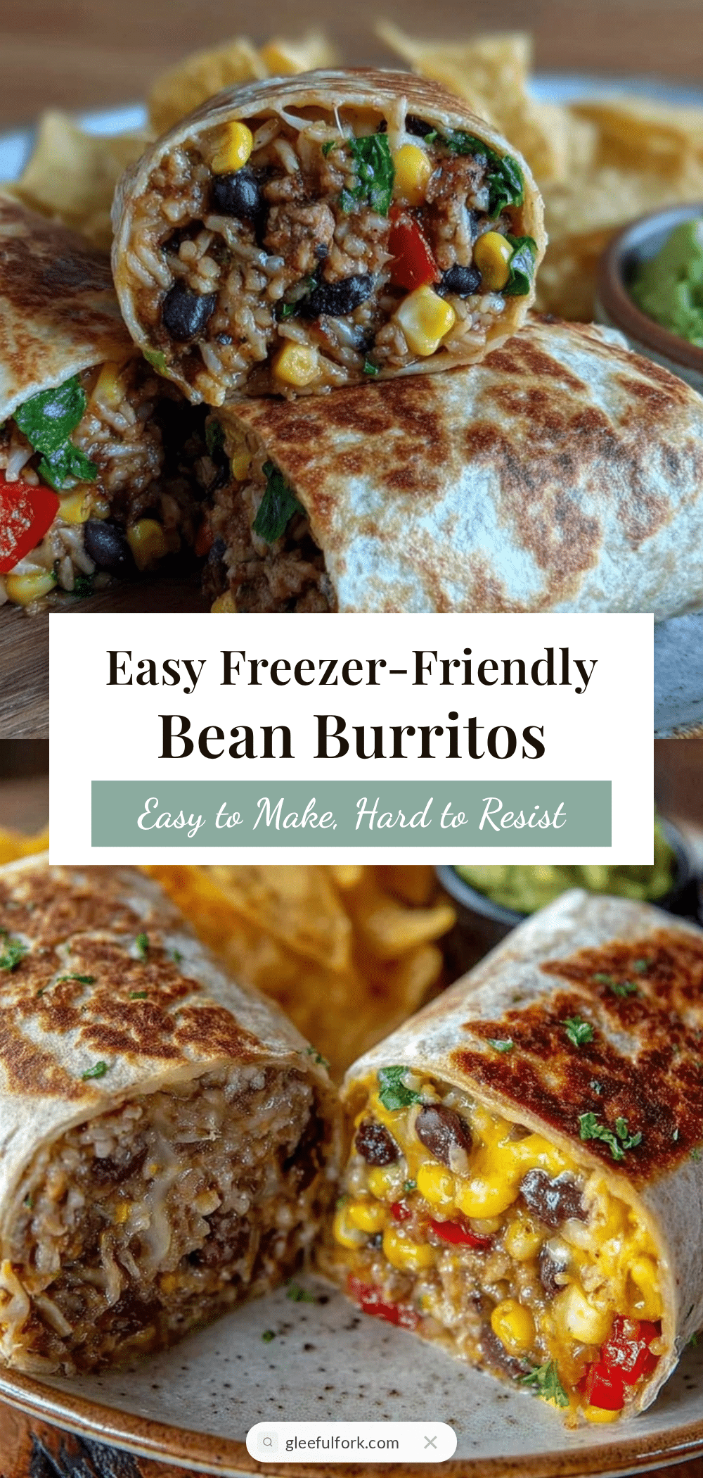 easy freezer-friendly bean burritos recipe