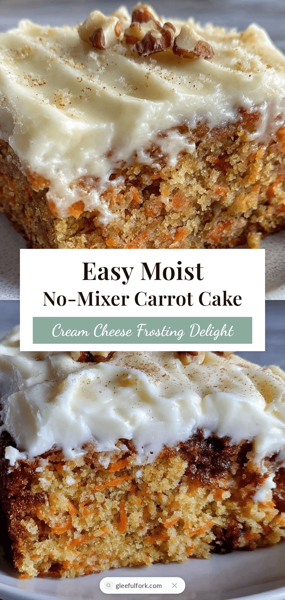 easy moist no-mixer carrot cake recipe