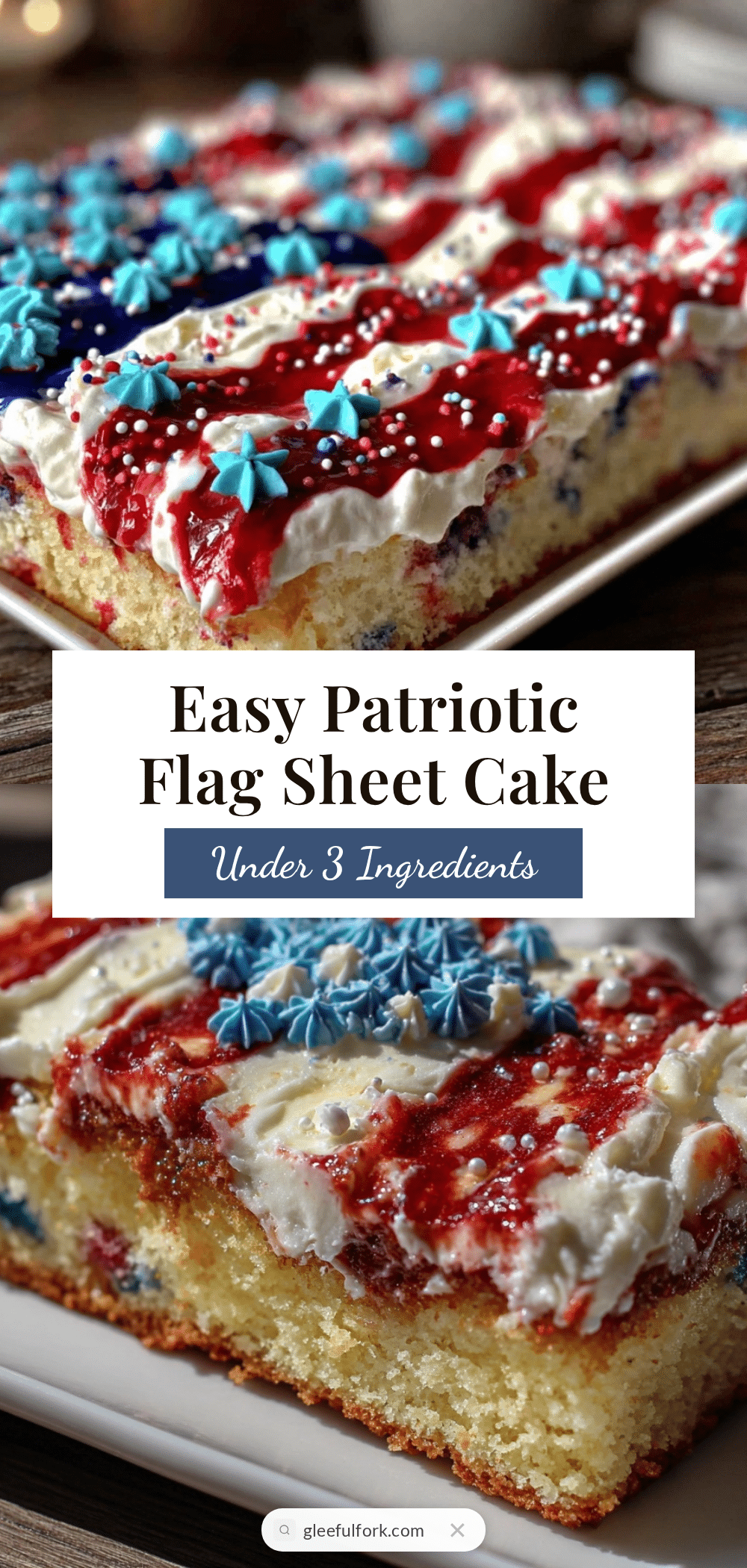 Easy Patriotic Flag Sheet Cake recipe