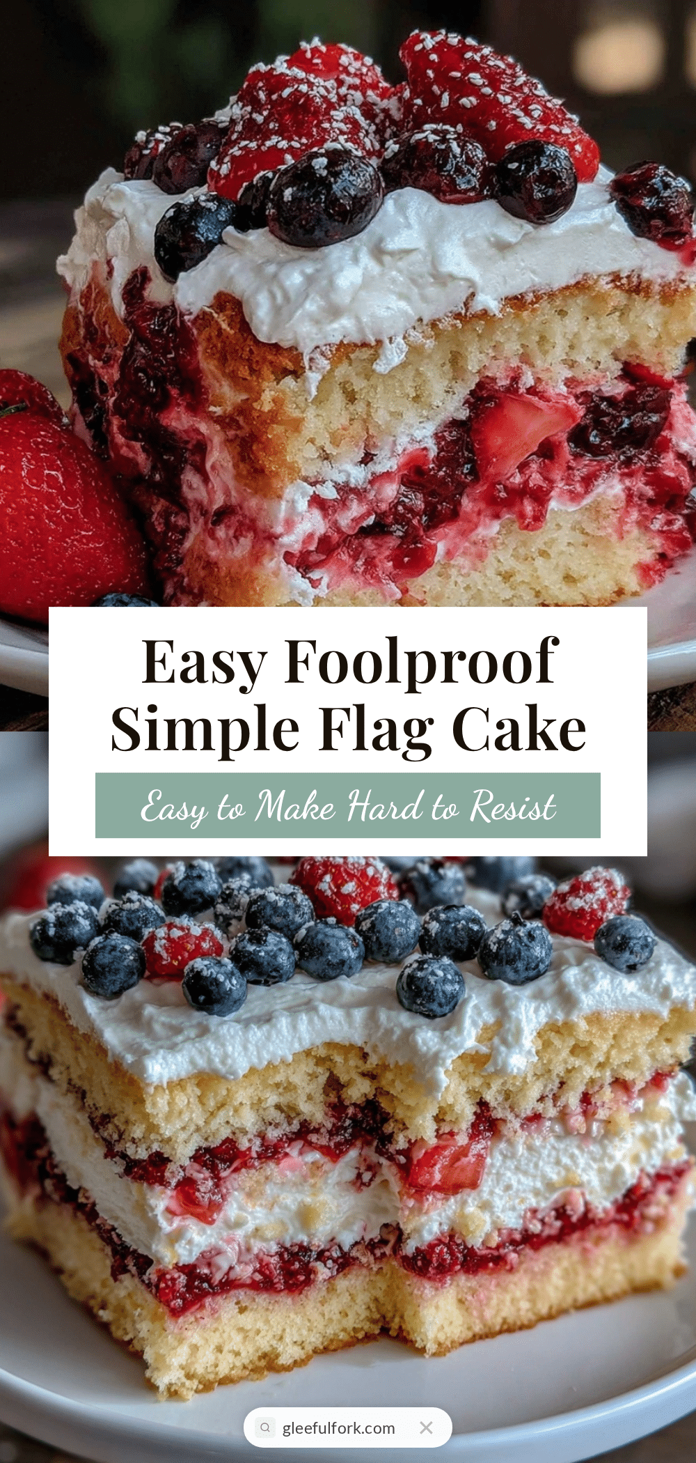 easy simple flag cake using box mix recipe