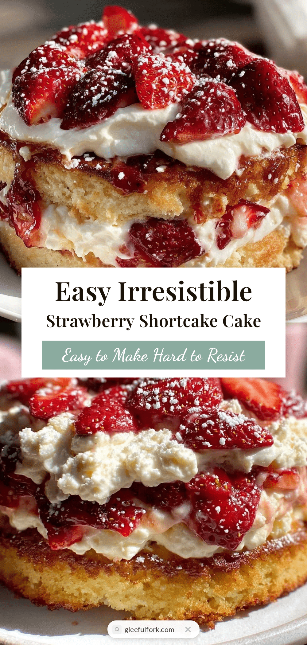 easy strawberry shortcake cake recipe