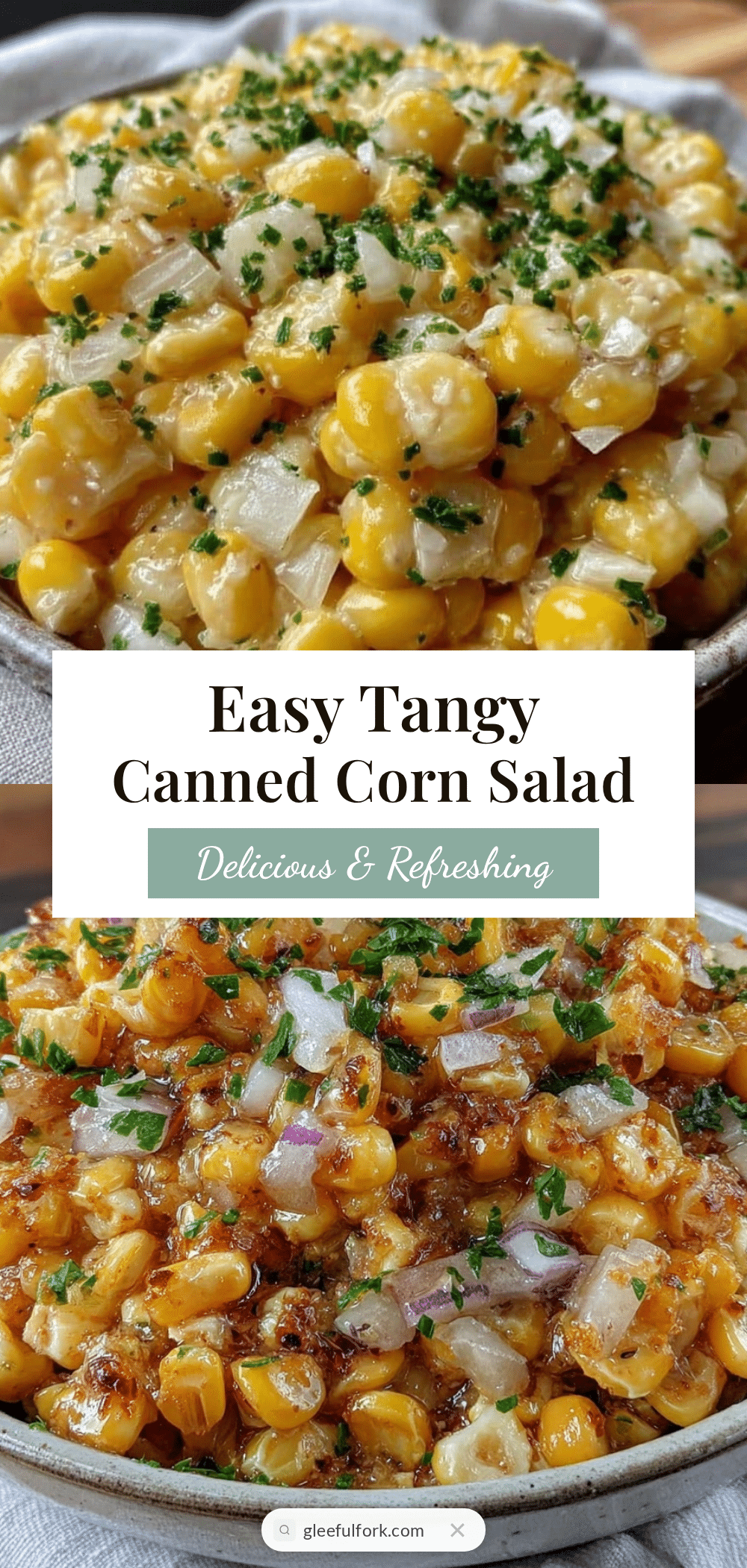 Easy Tangy Canned Corn Salad recipe