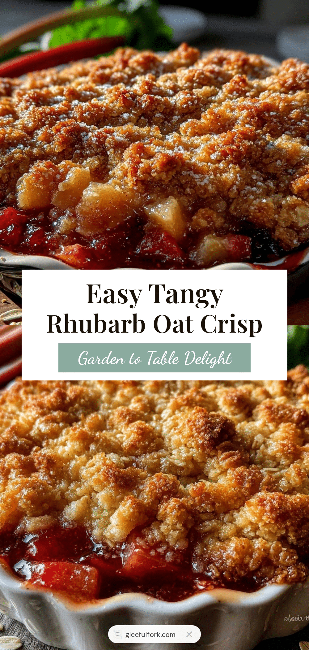 easy tangy rhubarb crisp recipe