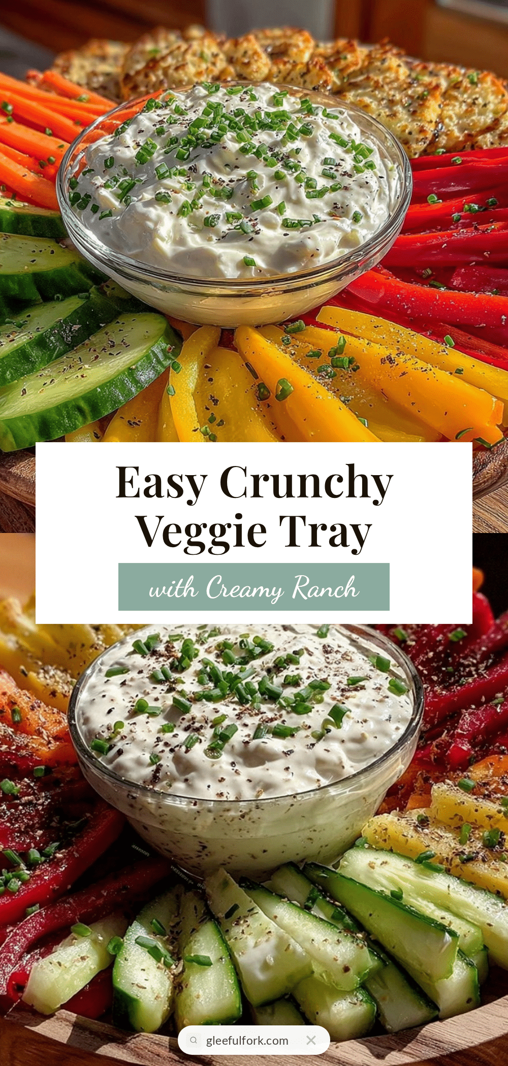 fresh easy veggie tray with creamy ranch dip recipe
