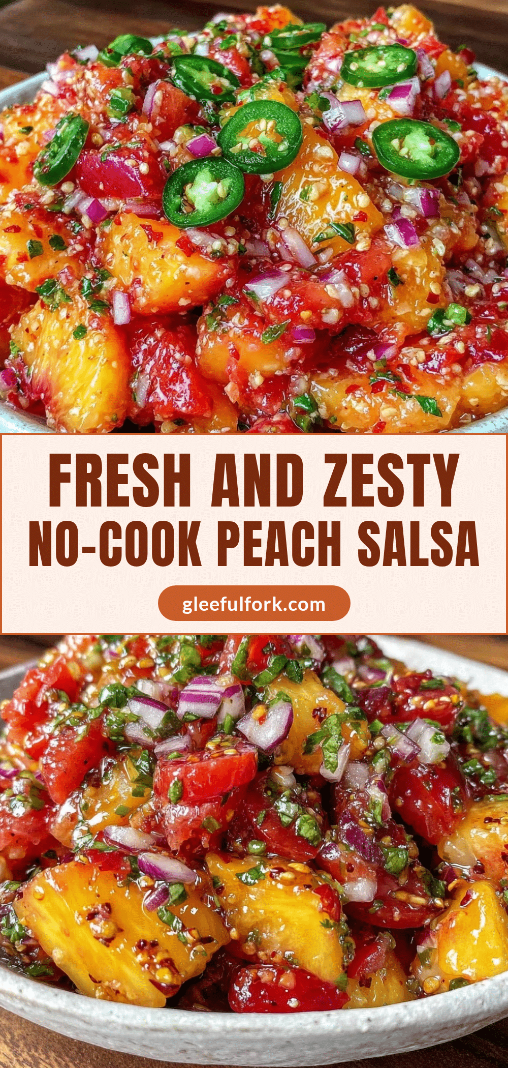 fresh no-cook peach salsa recipe