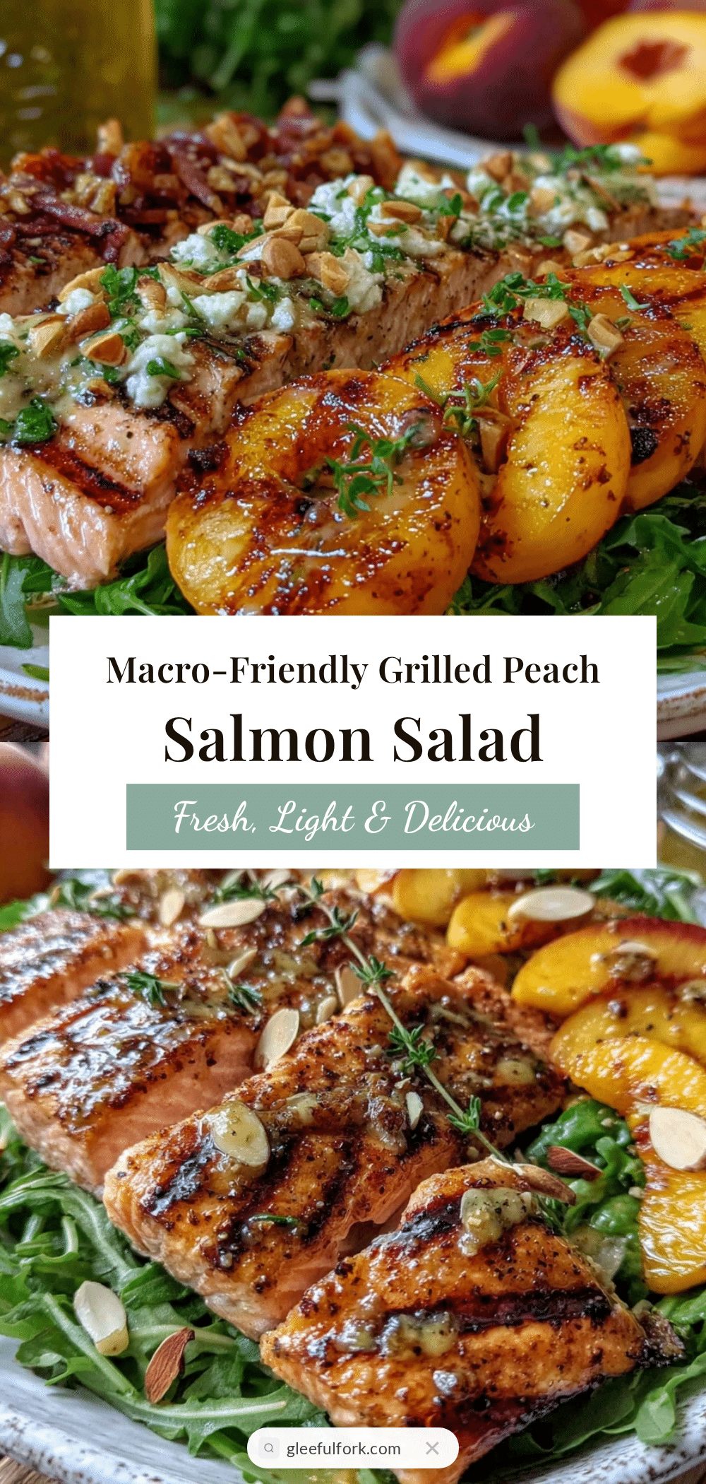 grilled peach and salmon salad recipe