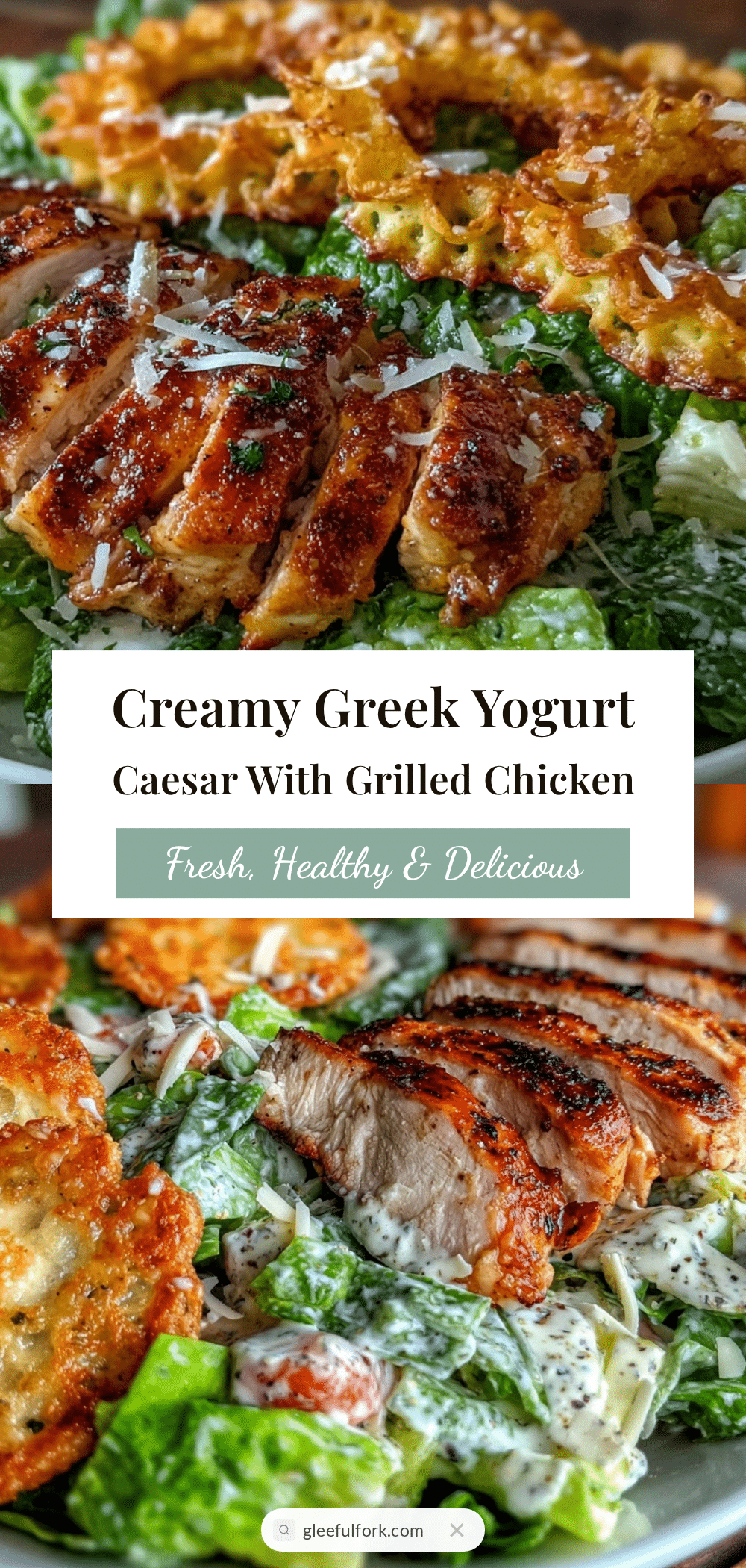 Healthy Greek Yogurt Caesar Salad recipe