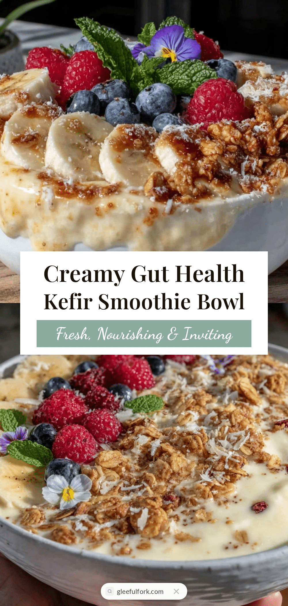 healthy gut health summer smoothie bowl recipe