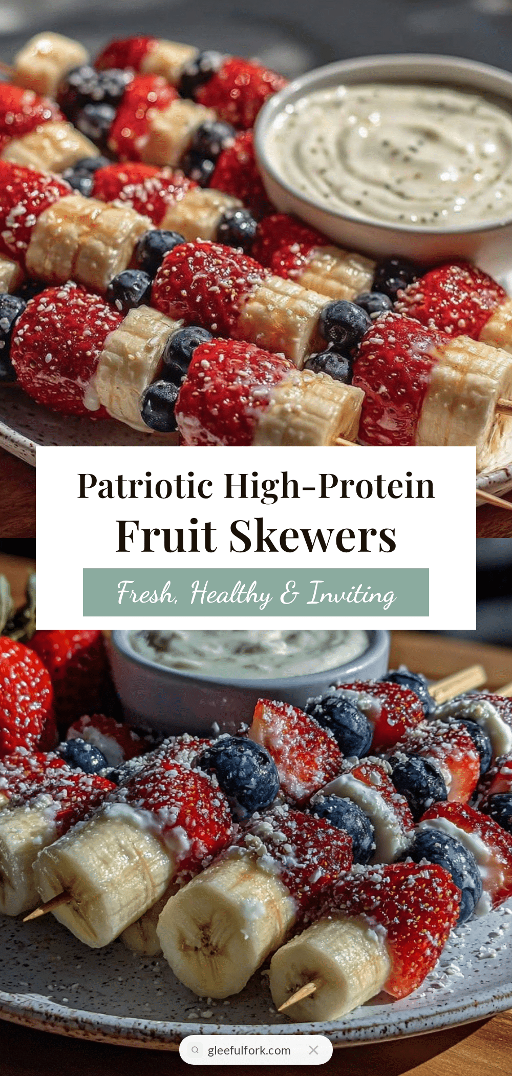 Healthy High-Protein Patriotic Fruit Skewers recipe