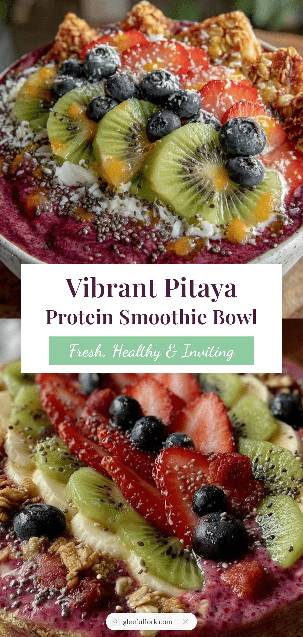 Healthy Pitaya Protein Smoothie Bowl recipe