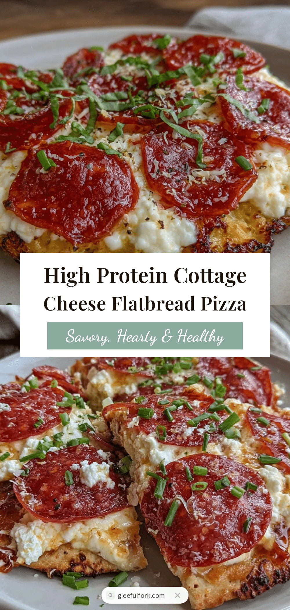 high-protein cottage cheese flatbread pizza recipe