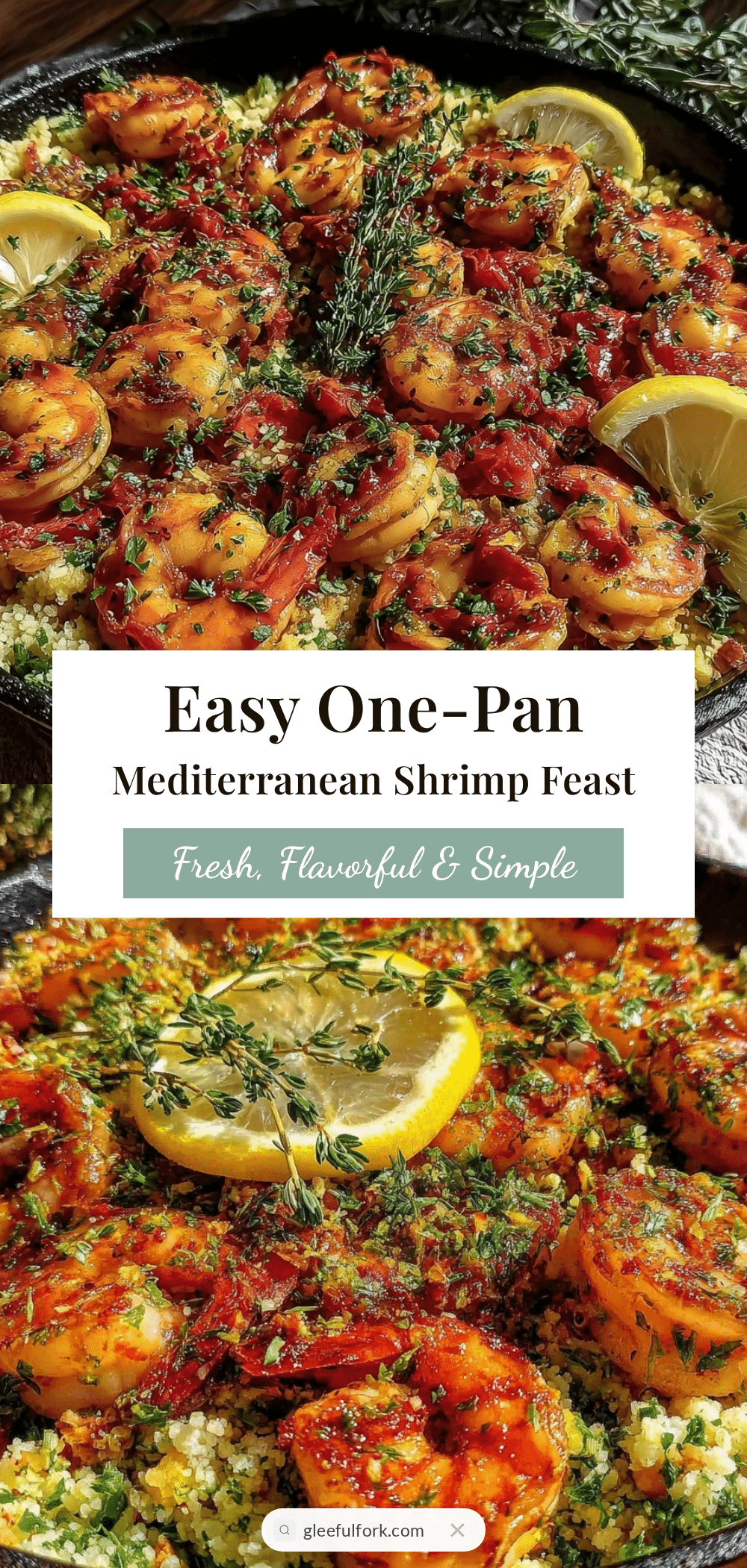 one-pan mediterranean shrimp with cauliflower couscous recipe