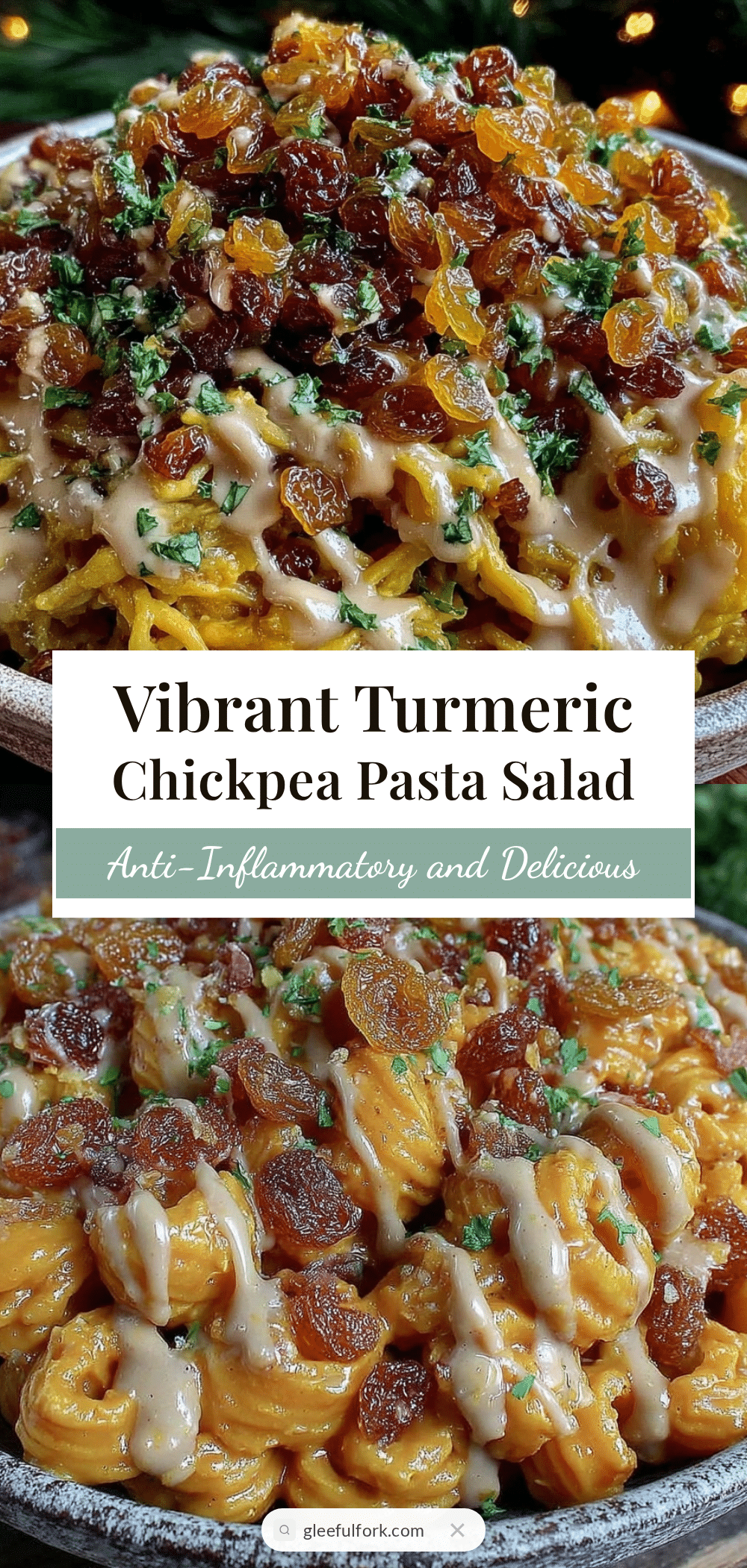turmeric chickpea pasta salad recipe