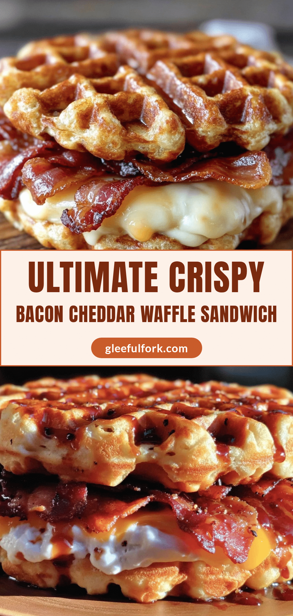 bacon cheddar waffle breakfast sandwich recipe